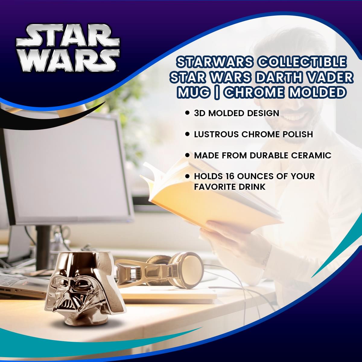 Star Wars Darth Vader Chrome Molded Mug - A Must-Have Collectible!