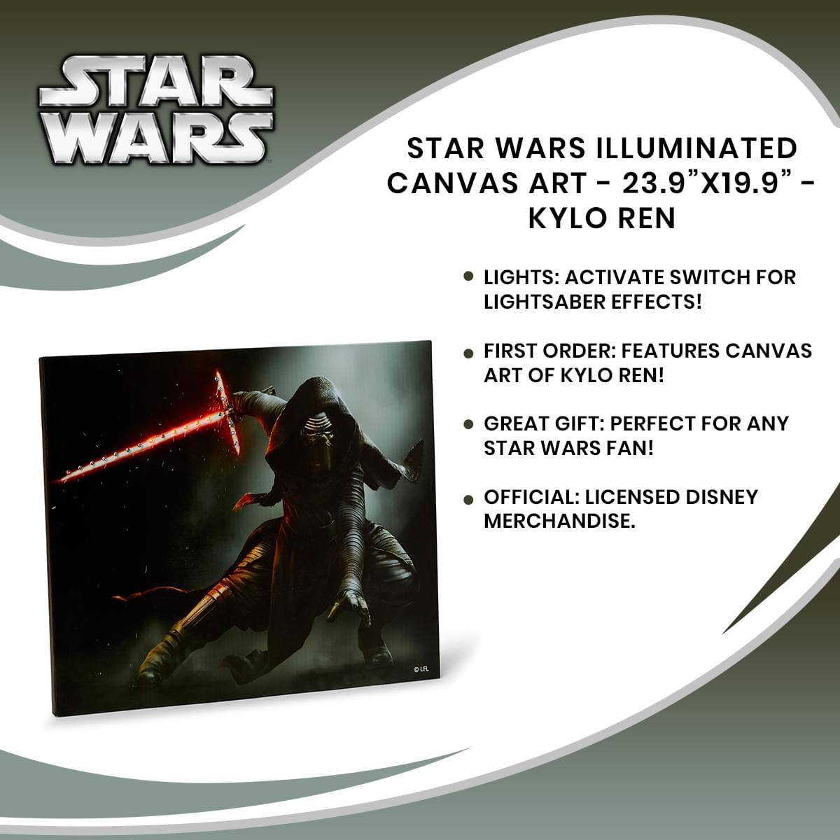 Illuminate Your Space with Kylo Ren Canvas Art