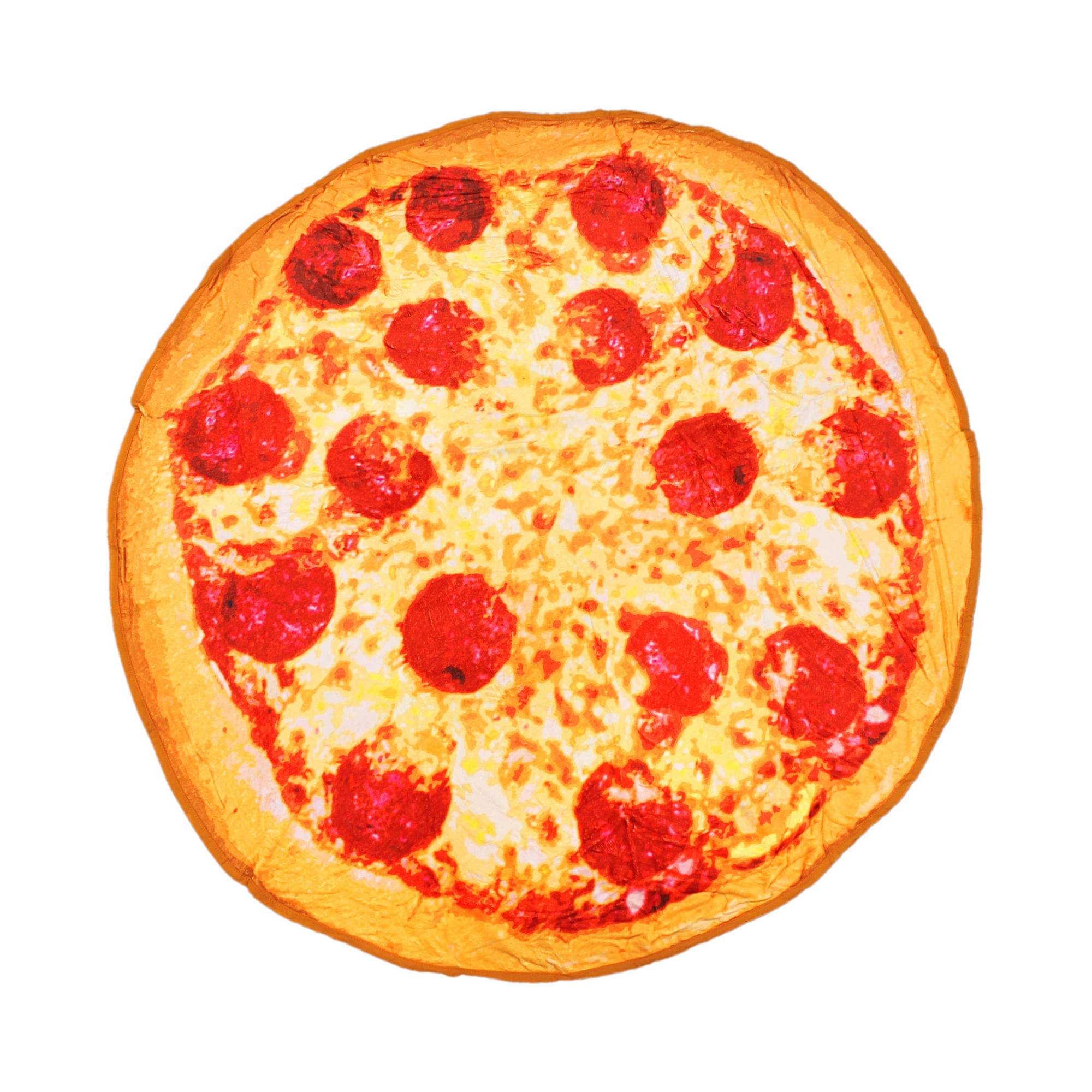 Delicious Pepperoni Pizza Round Throw Blanket - Warm & Cozy