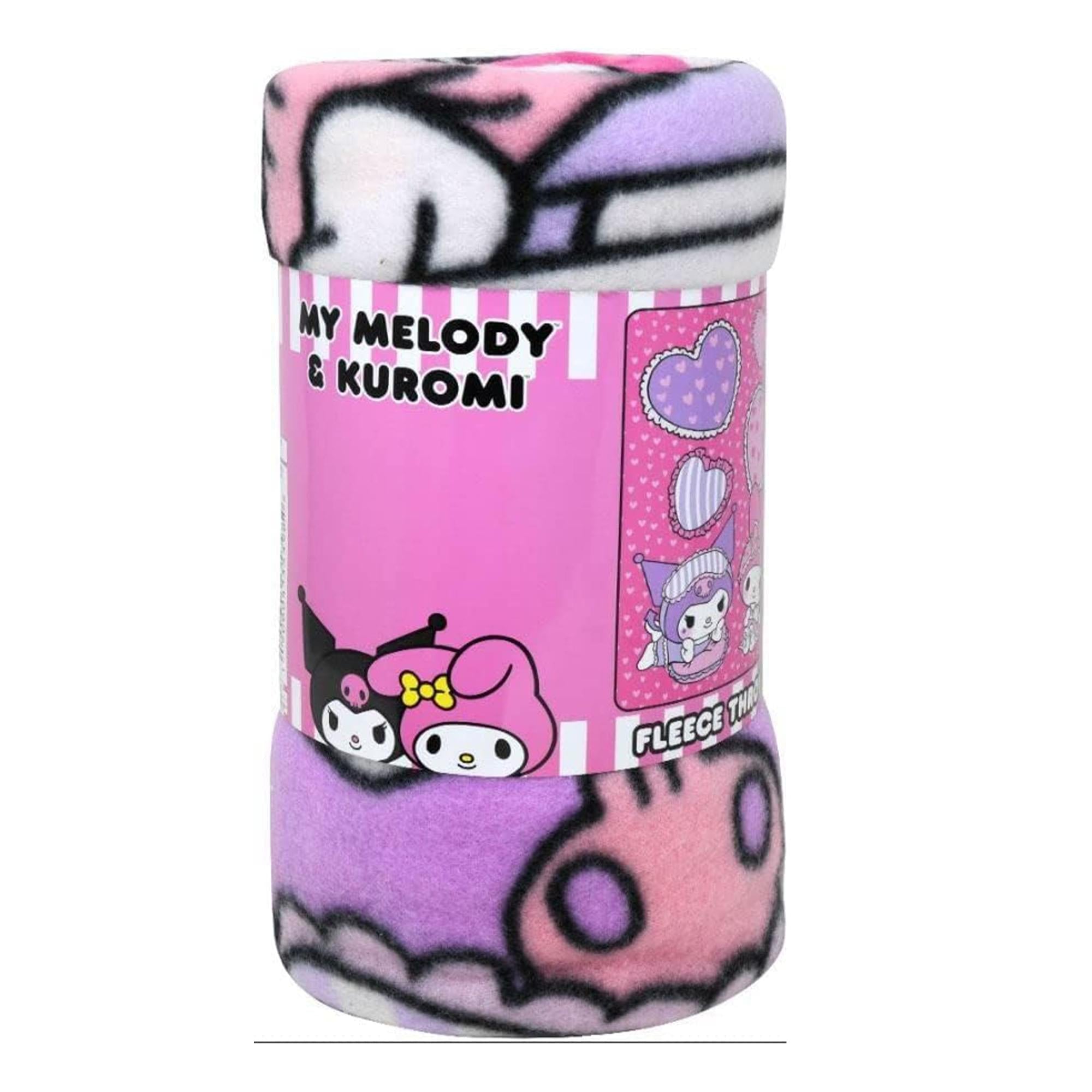 Sanrio's Enchanting My Melody & Kuromi 45 x 60 Inch Fleece Throw Blanket