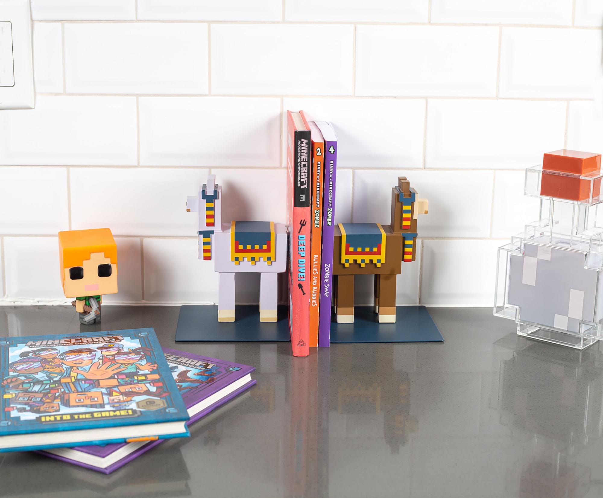 Unleash Your Minecraft Adventure with 6-Inch Llama Bookends - Set of 2