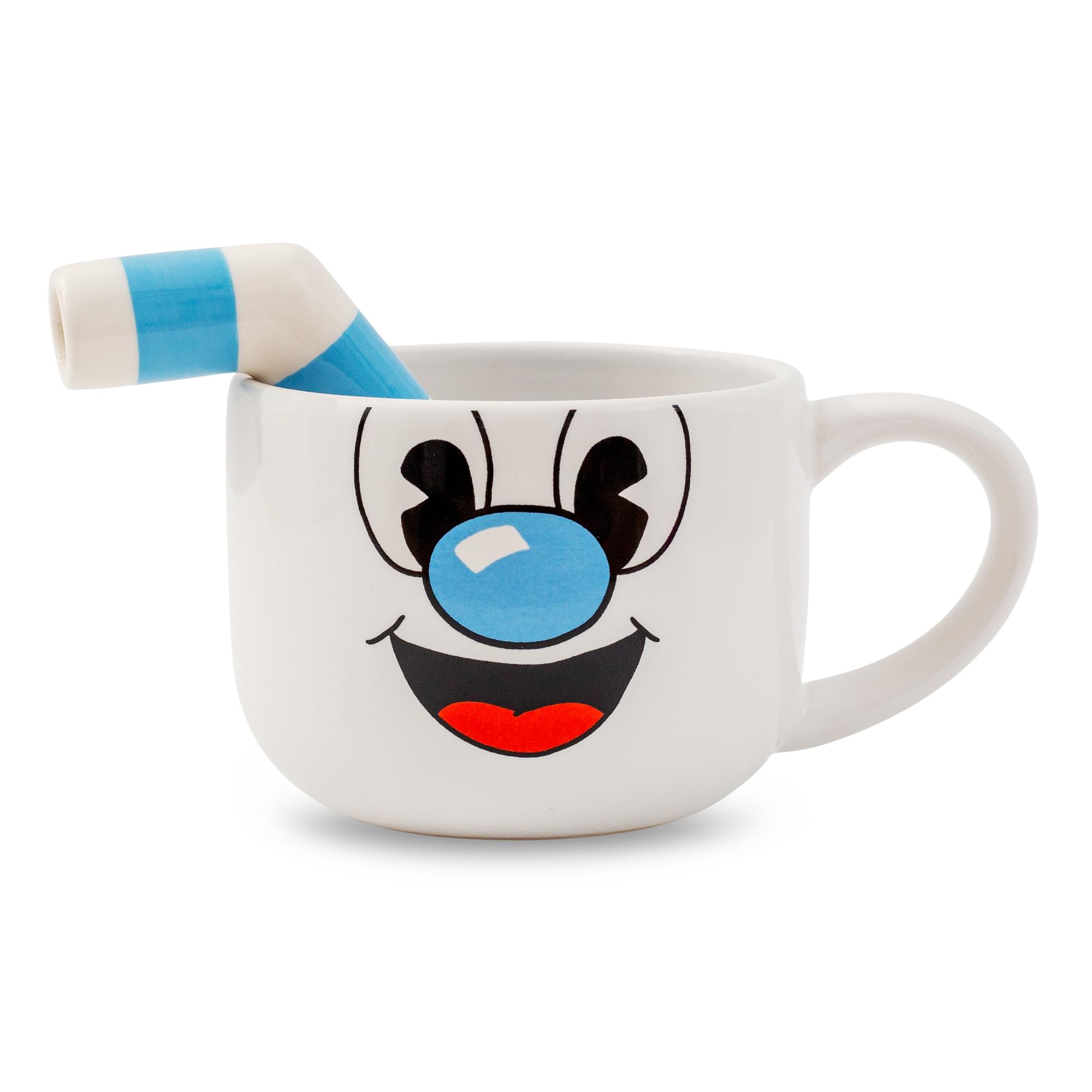 Cuphead & Mugman Ceramic Coffee Mug with Straw - 20 Ounce