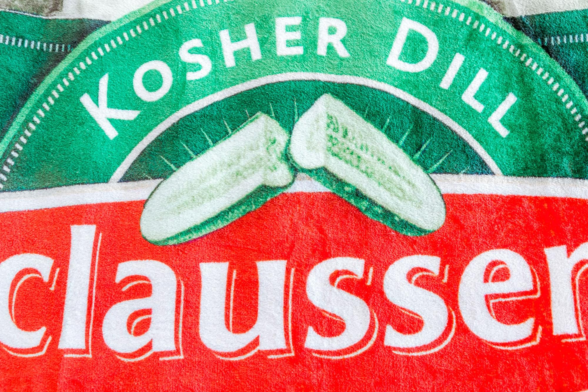 Cozy Claussen Kosher Dill Pickles Fleece Throw Blanket - Warm Up with Your Favorite Flavor!