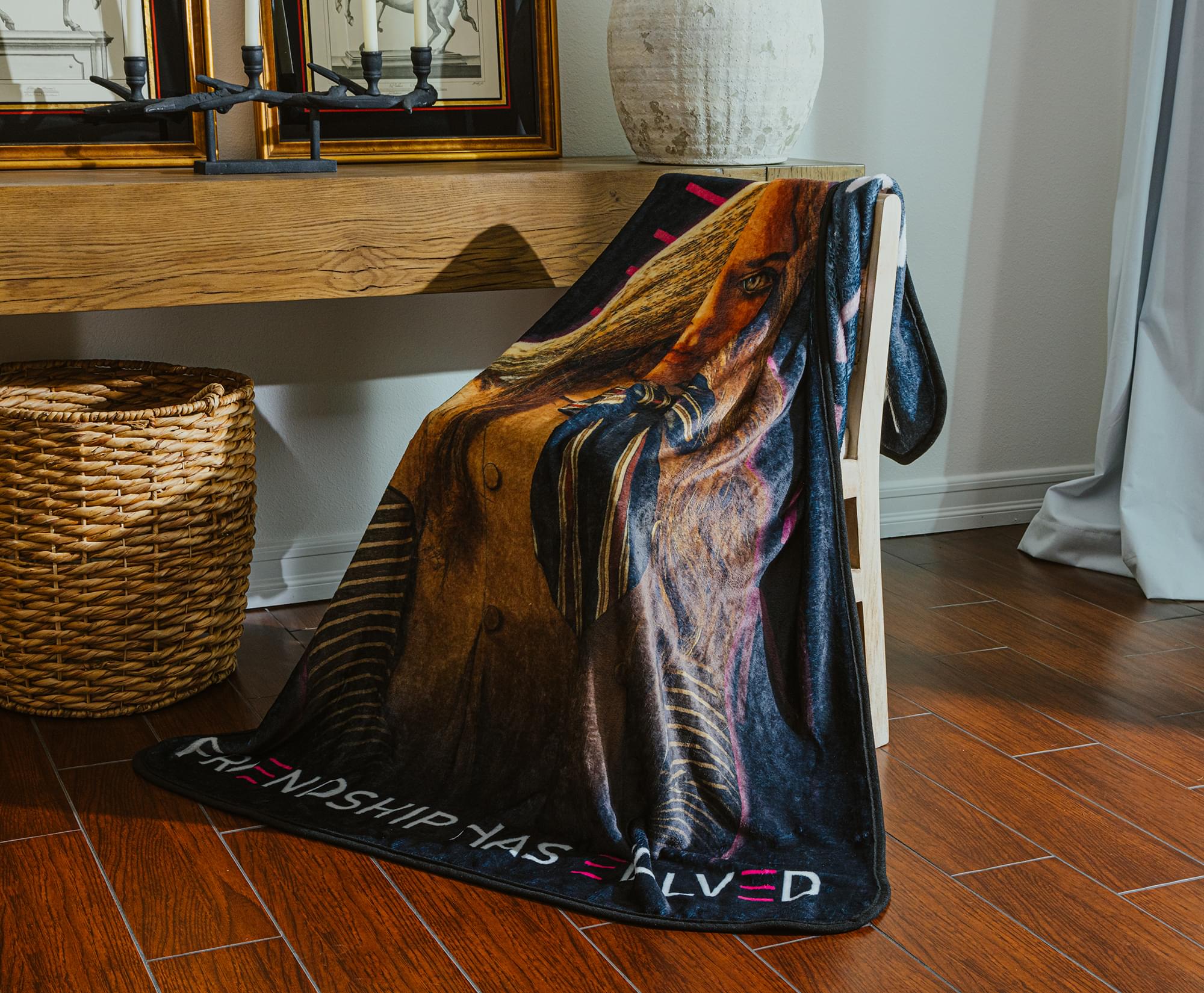 M3GAN Friendship Evolution Raschel Throw Blanket - 45 x 60 Inches
