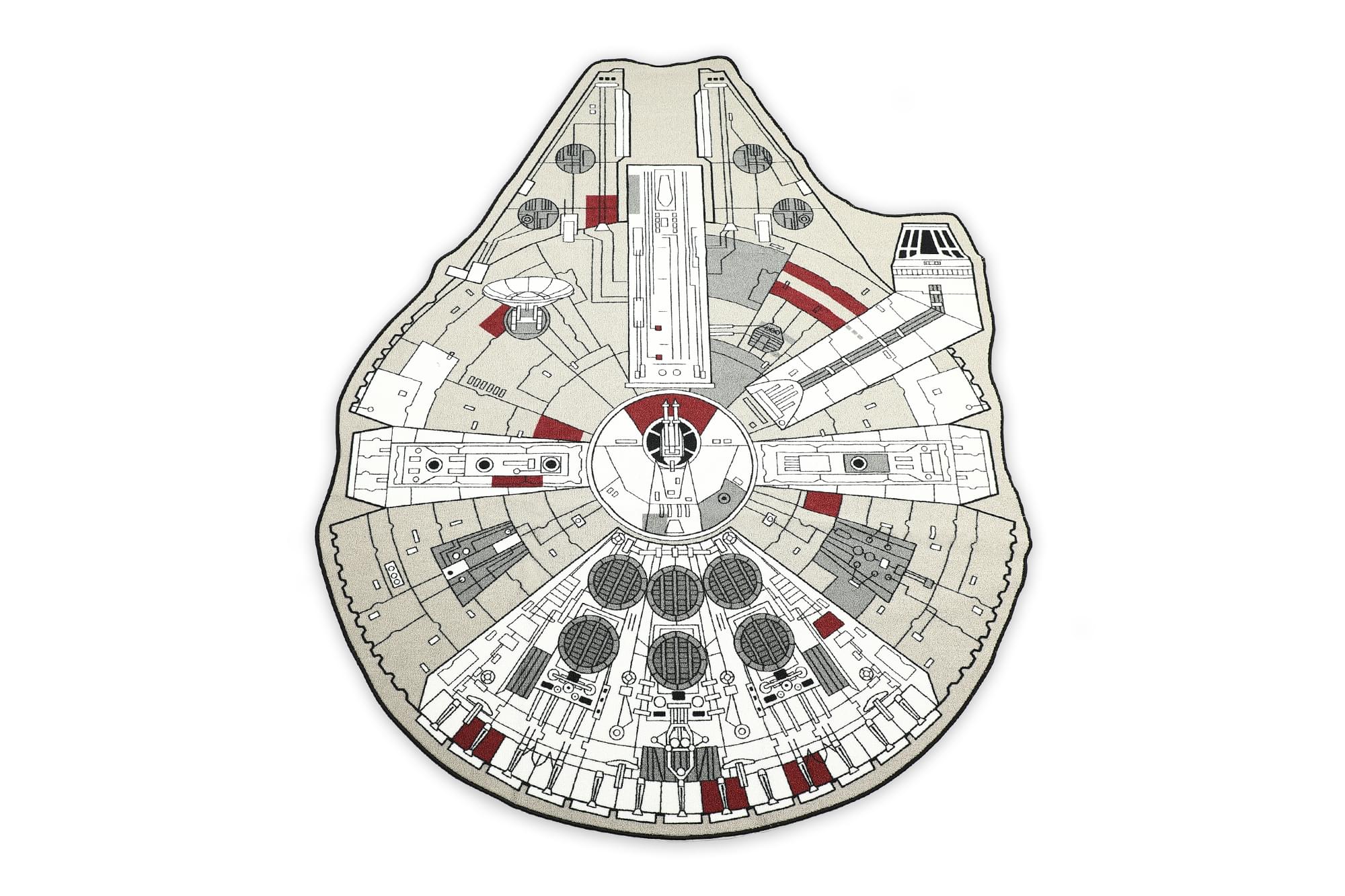 Epic Star Wars Millennium Falcon Medium Area Rug - 59 x 79 Inches