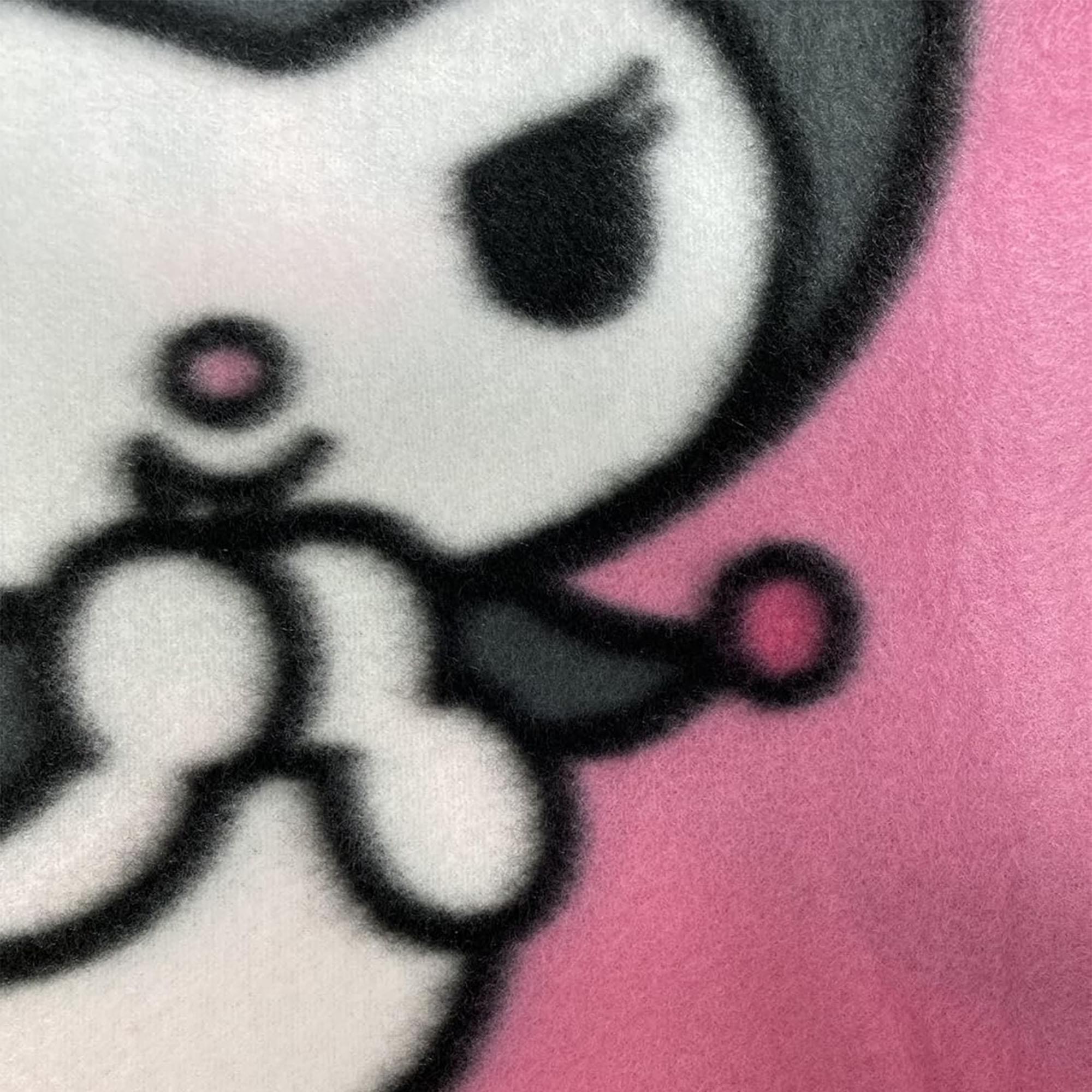 Kuromi-Inspired 45 x 60 Inch Fleece Throw Blanket - Sanrio's Playful Charm