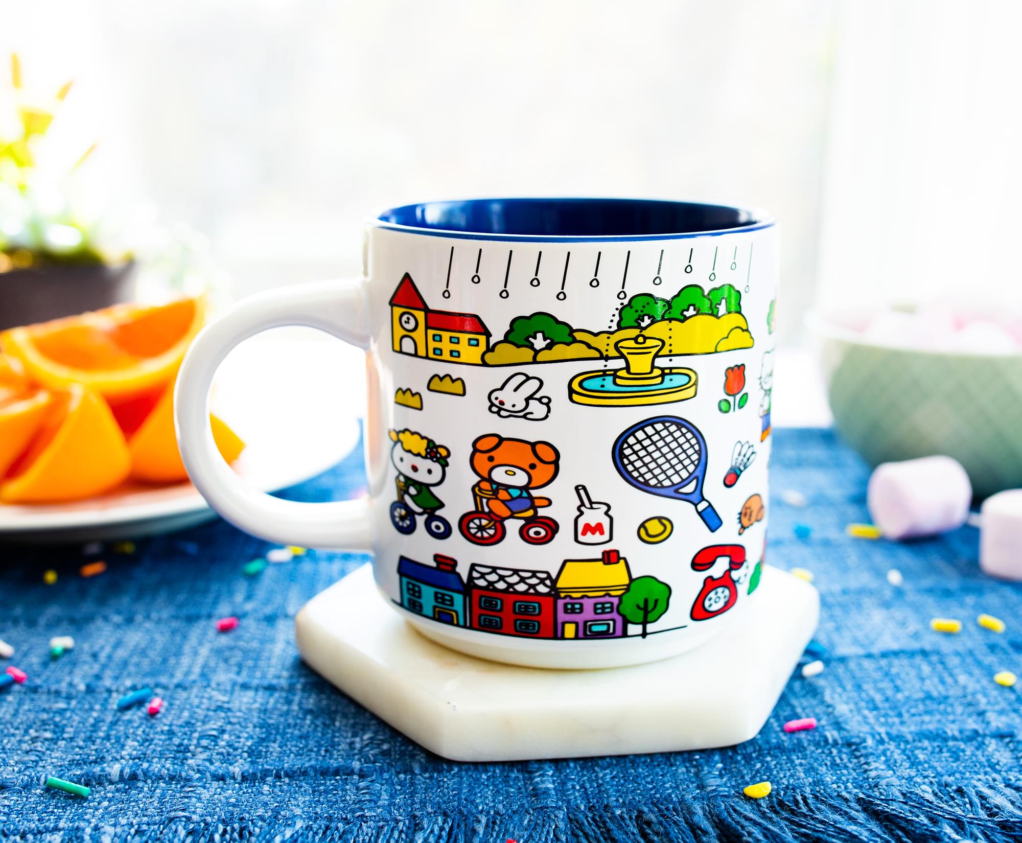 Sanrio Hello Kitty Red Map Ceramic 13 - Ounce Mug