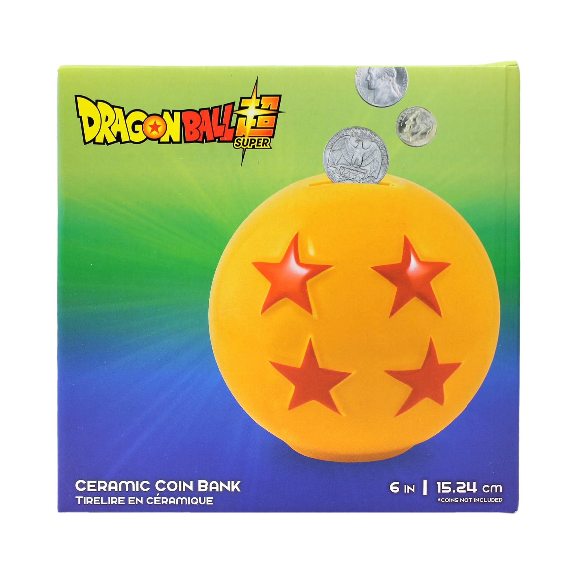 6-Inch 3D Molded Ceramic Dragon Ball Super 4 Star Dragon Ball Coin Bank