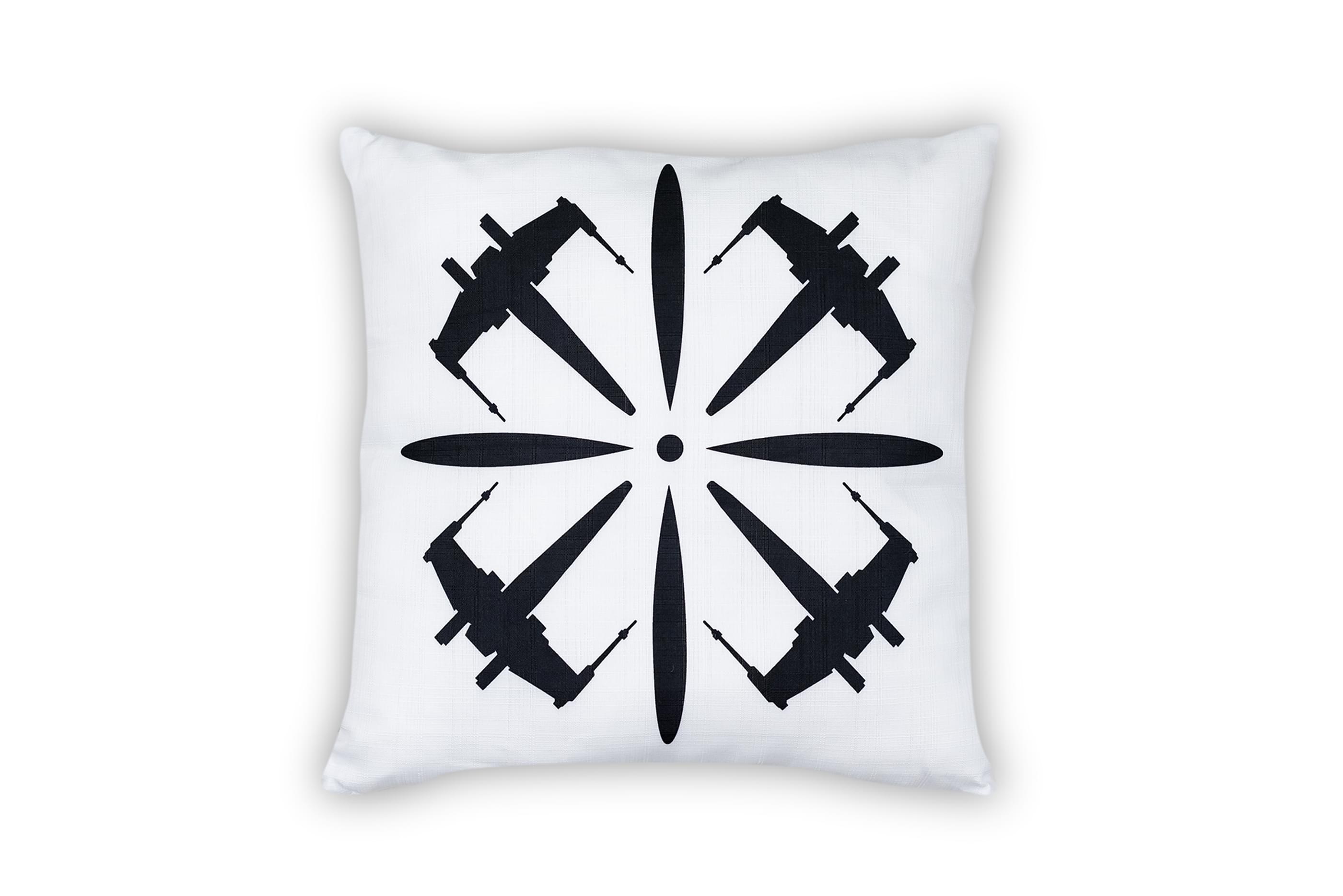 Star Wars X-Wing Fighter 18x18 Inches White Throw Pillow