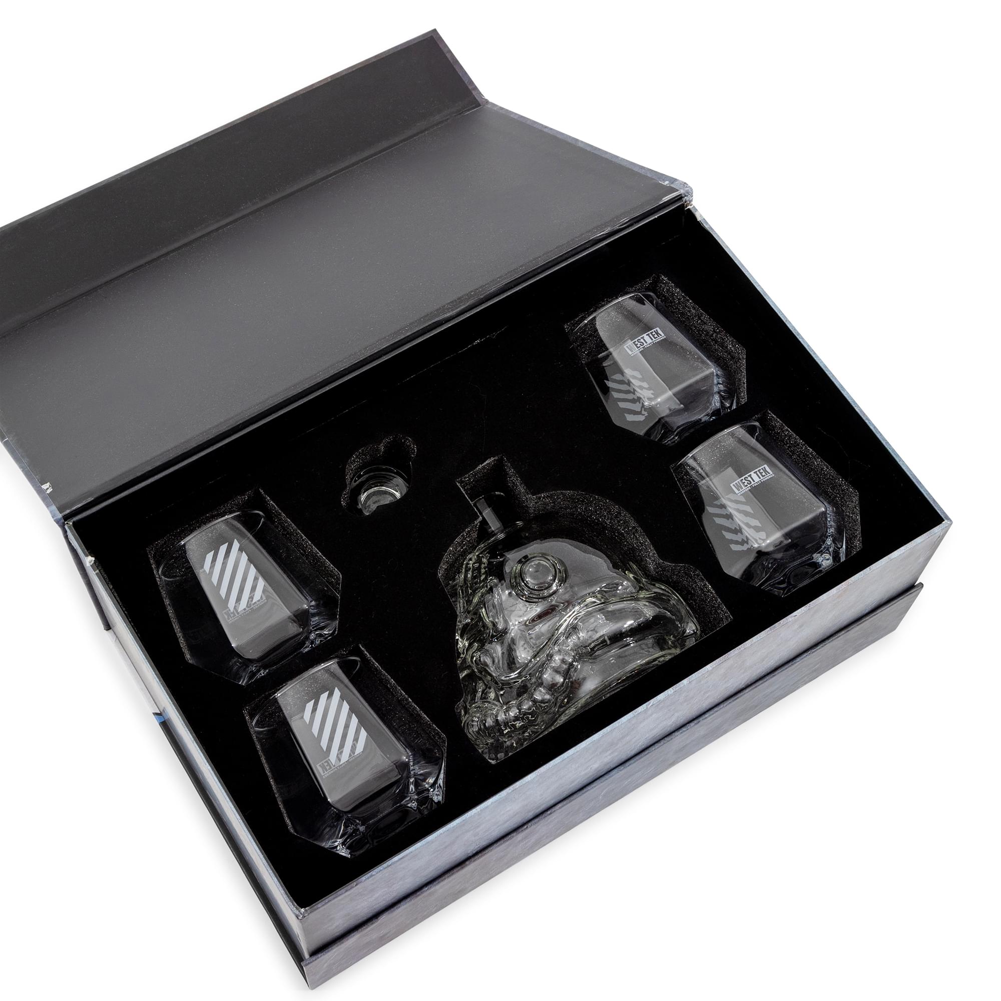 Fallout Brotherhood of Steel 5-Piece Whiskey Decanter Set with Glasses - Unleash Your Inner Wasteland Warrior