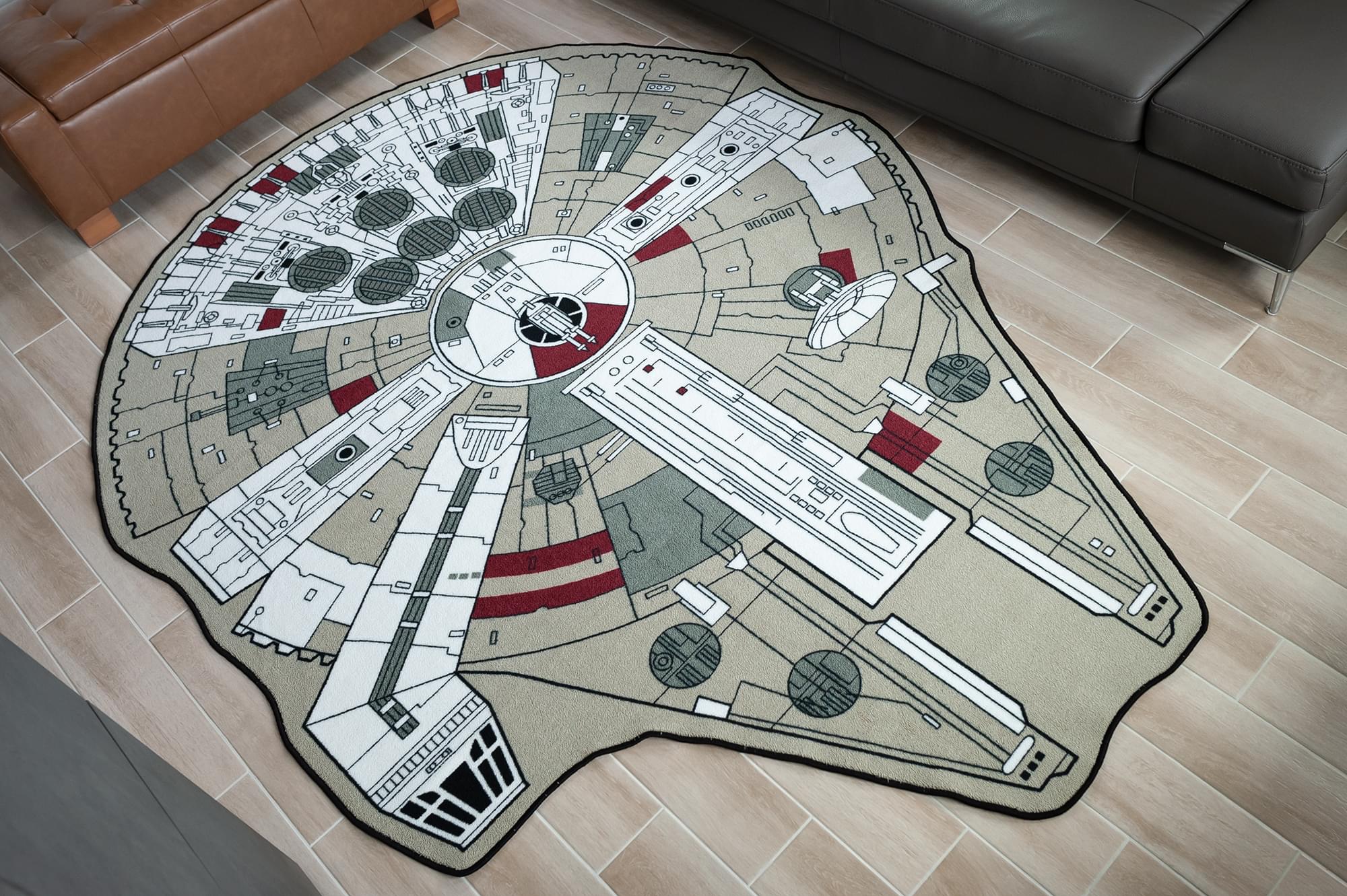 Epic Star Wars Millennium Falcon Large Area Rug - 79 x 104 Inches