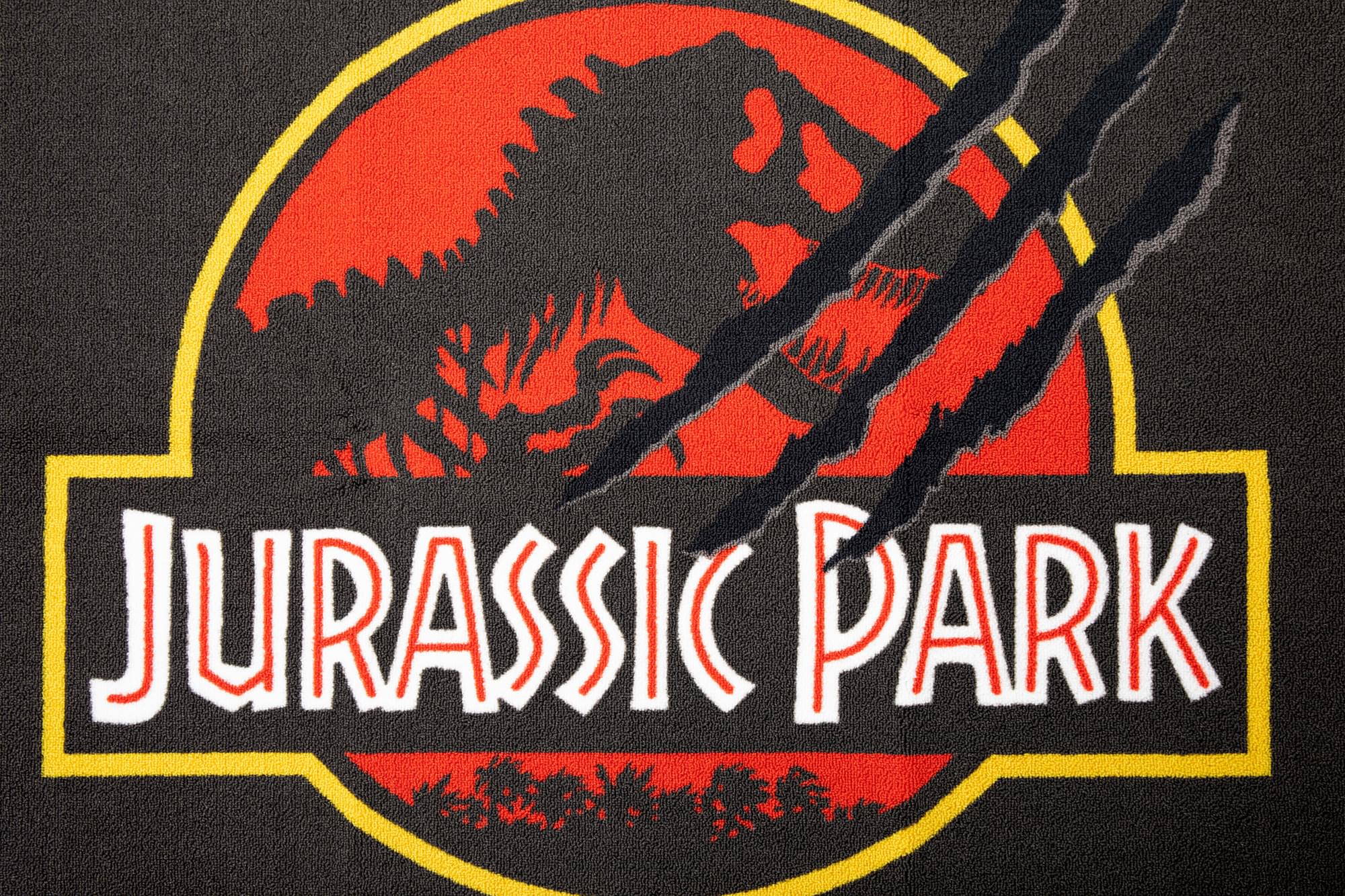 Roar into Style: Jurassic Park Logo Area Rug - 52 x 36 Inches