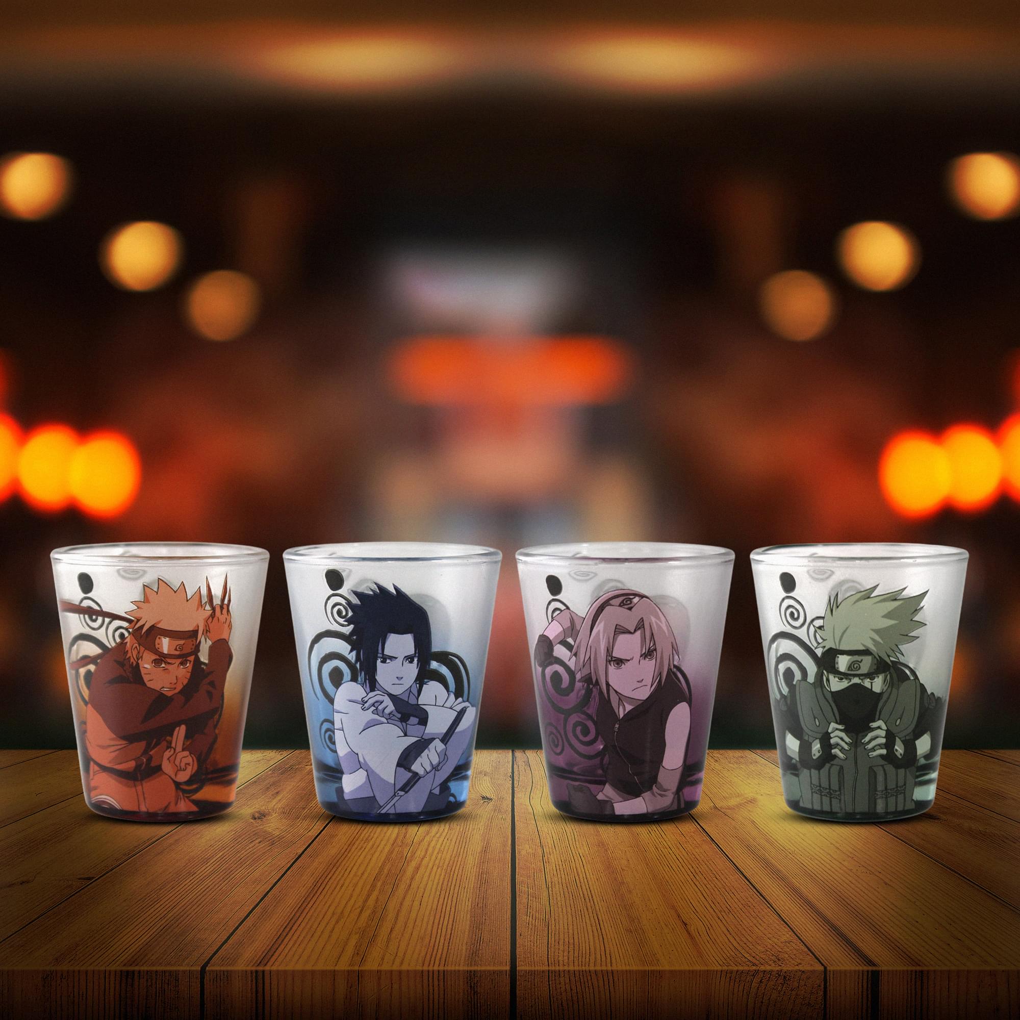 Epic Naruto Shippuden 1.5oz Shot Glasses Set of 4