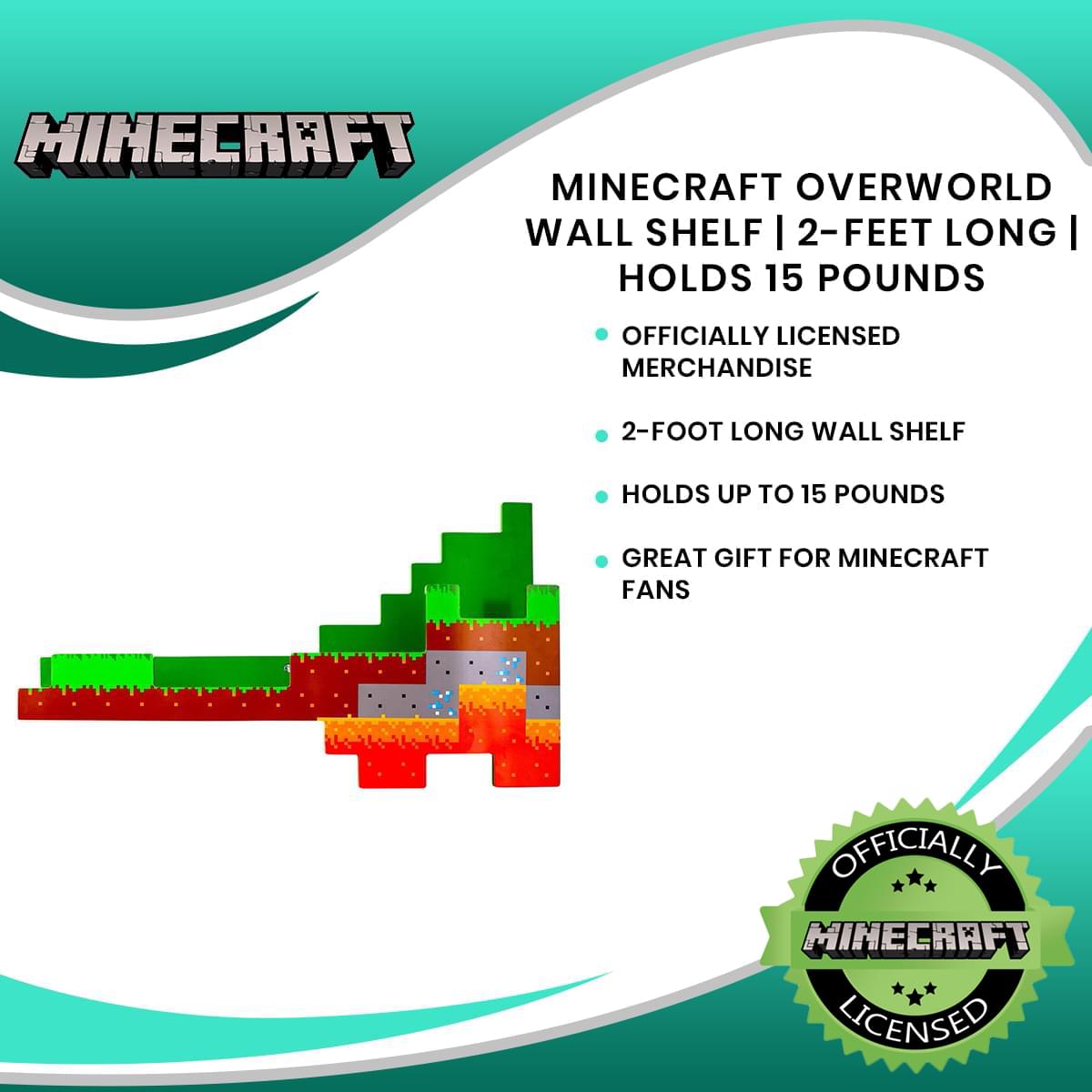 Transform Your Space with the Minecraft-Inspired Wall Shelf