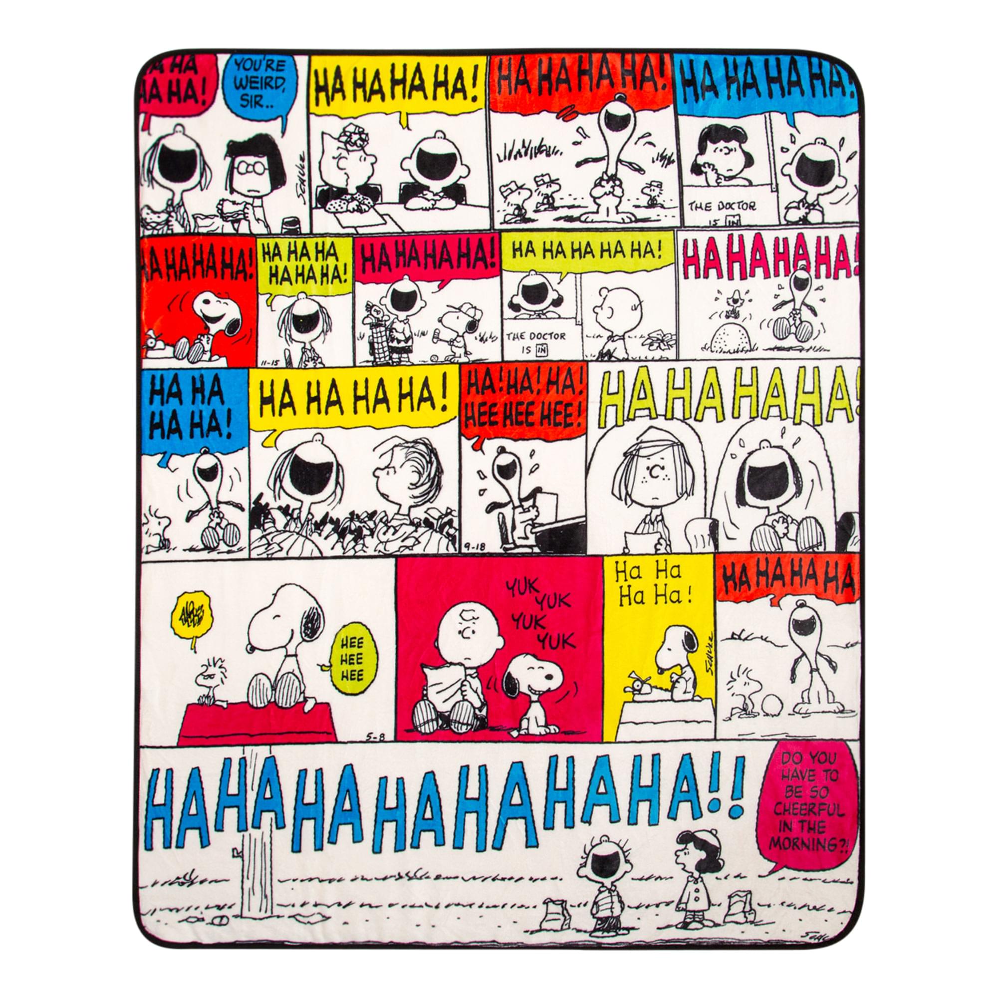 Peanuts Gang Sherpa Throw Blanket - 50 x 60 Inches of Comic Fun