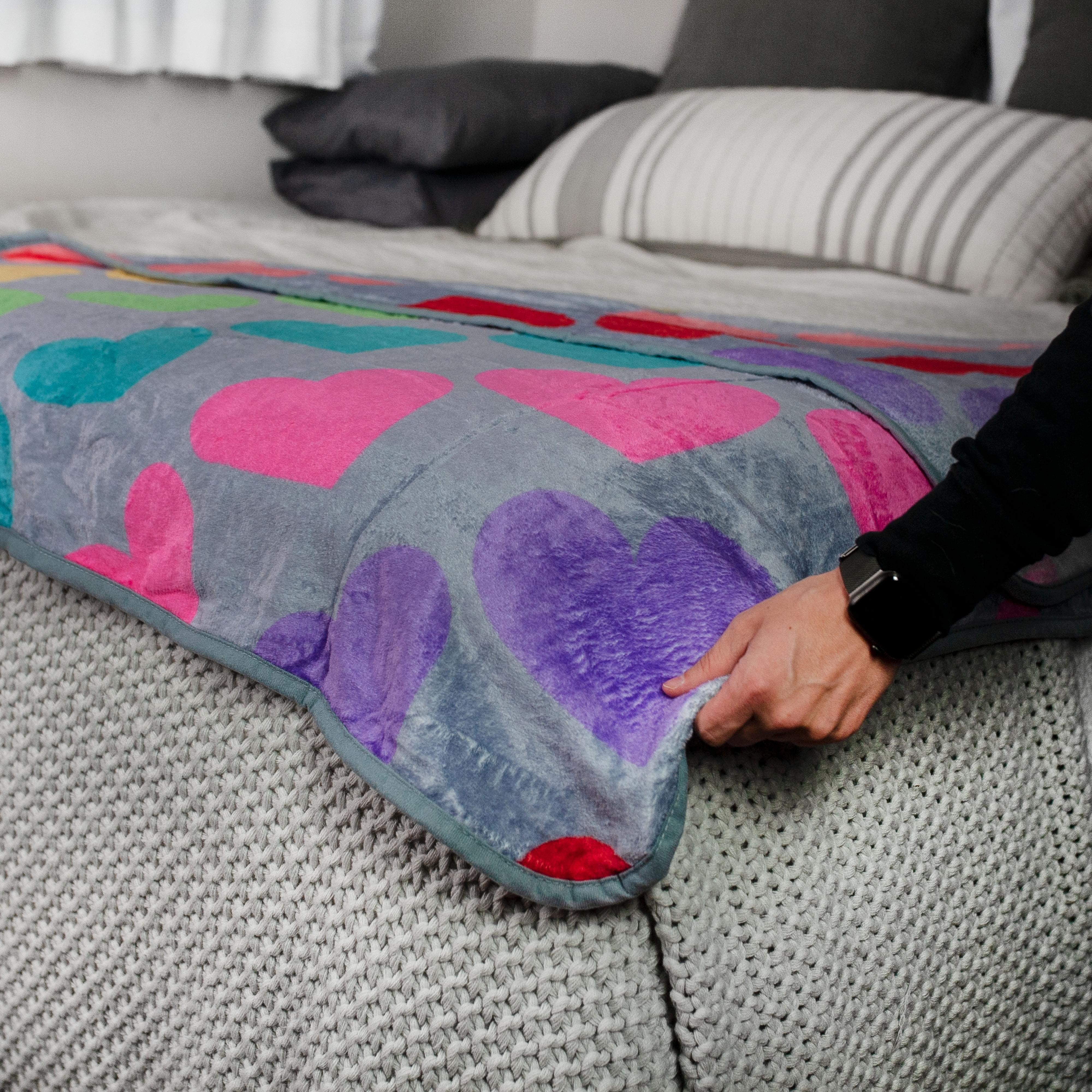 Togetherness Rainbow Window Hearts Throw Blanket - 45 x 60 Inches