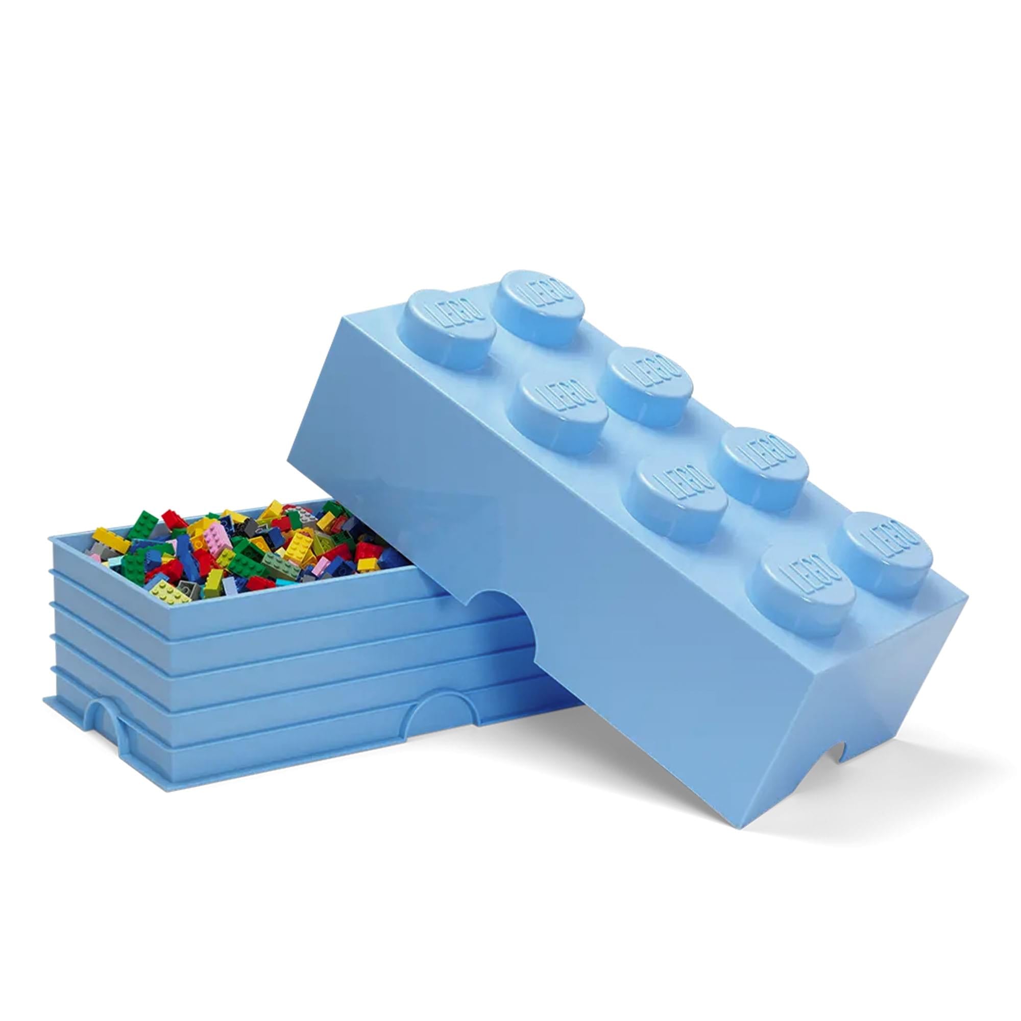 Fun & Organized LEGO - Style Storage Brick (Light Blue)