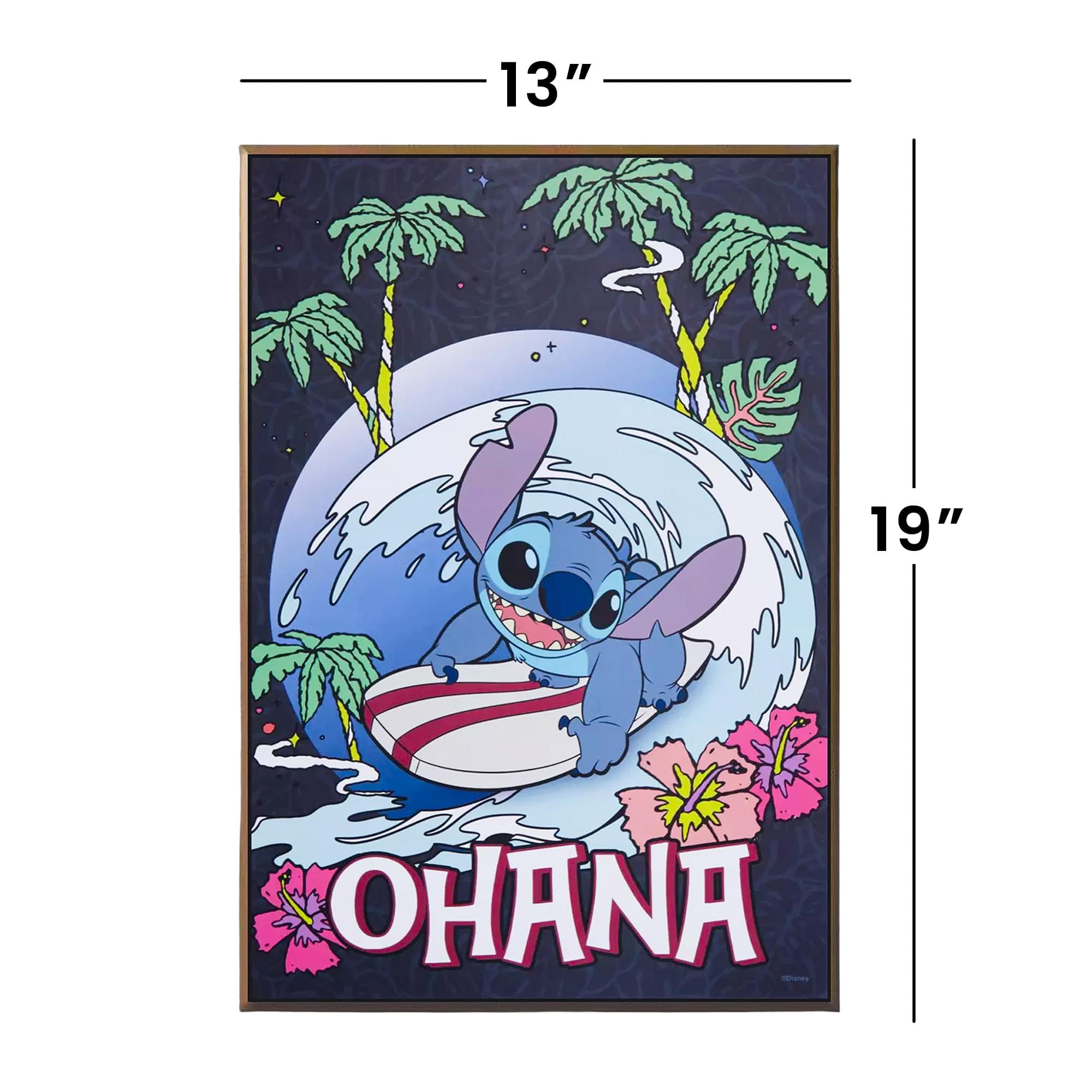Enchanting Disney Lilo & Stitch Ohana Framed Wall Art - 13 x 19 Inches