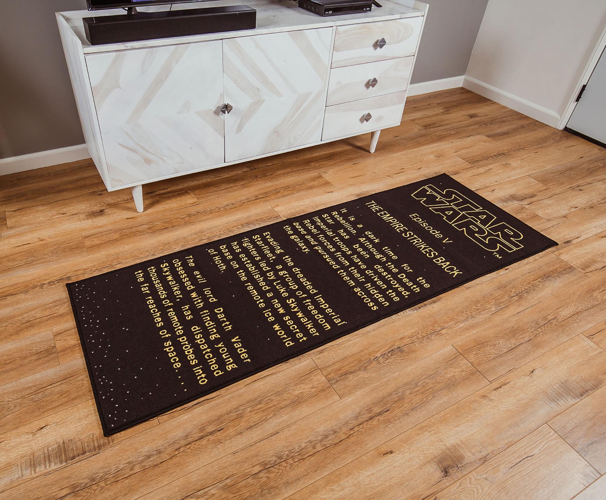 Epic Star Wars: The Empire Strikes Back Title Crawl Printed Rug - 27 x 77 Inches
