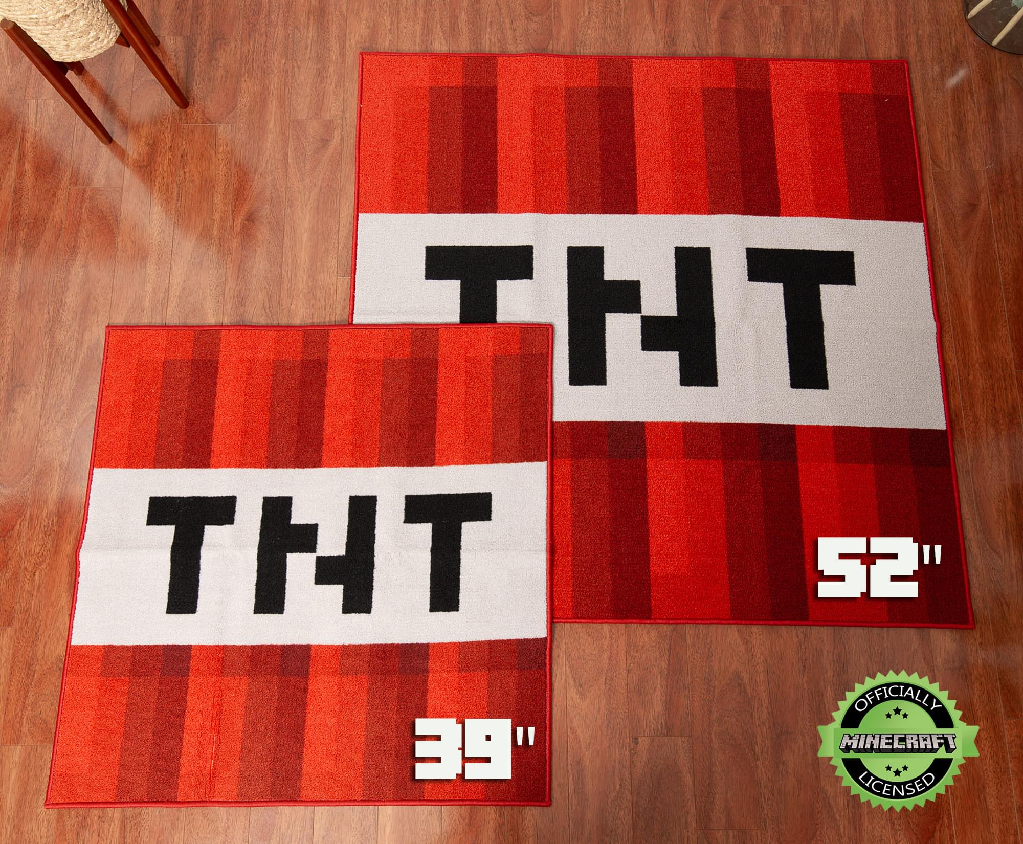 Epic Minecraft Red TNT Block 52-Inch Square Area Rug