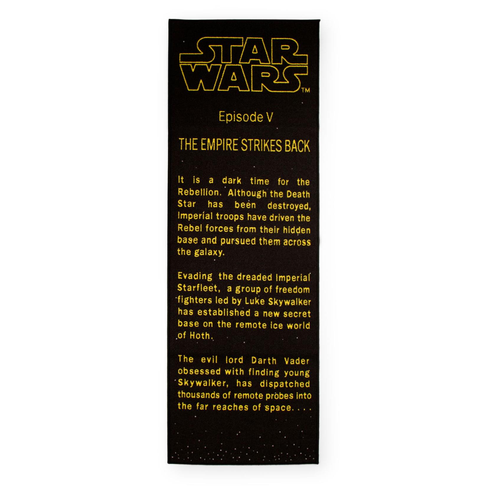 Epic Star Wars: The Empire Strikes Back Title Crawl Printed Rug - 27 x 77 Inches