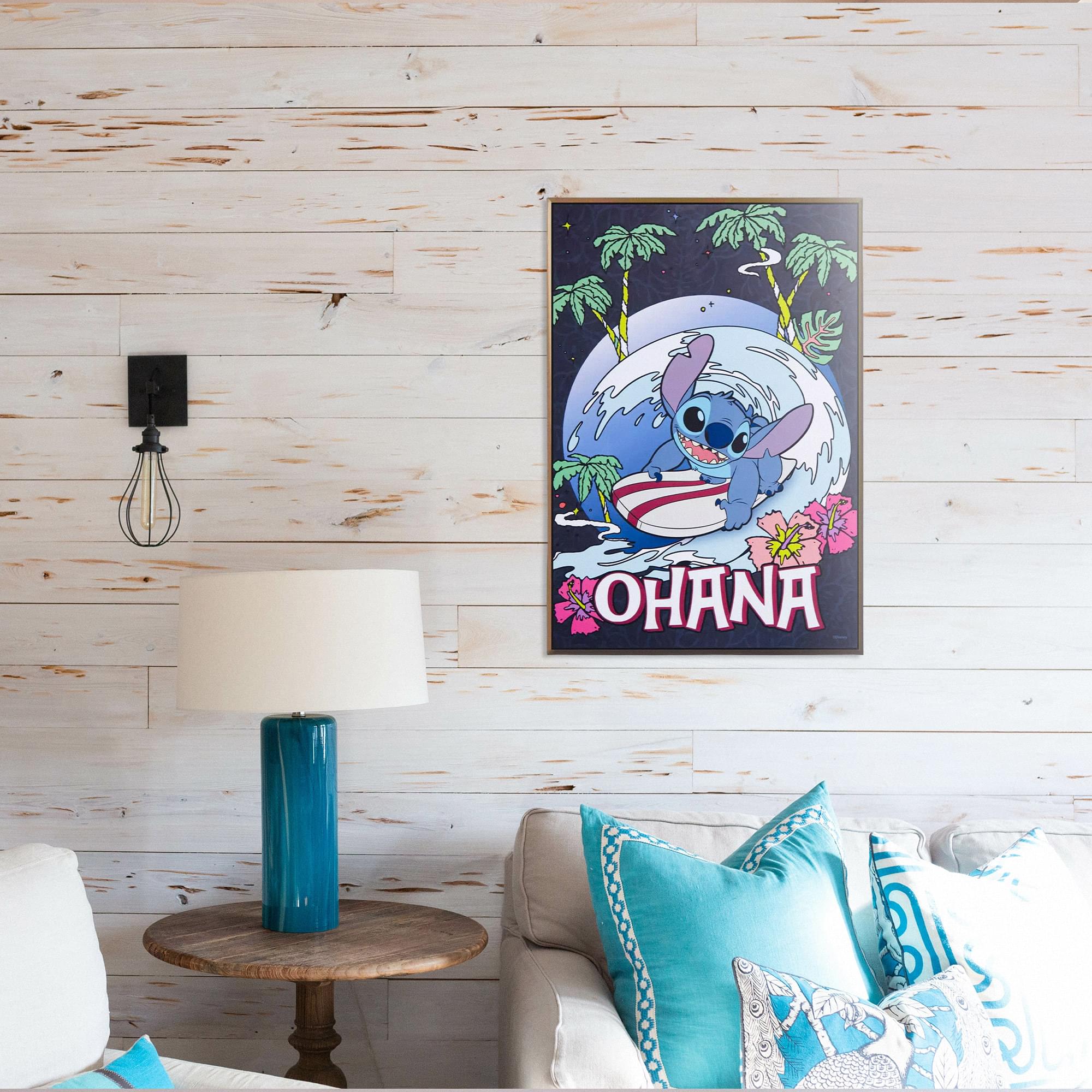 Enchanting Disney Lilo & Stitch Ohana Framed Wall Art - 13 x 19 Inches