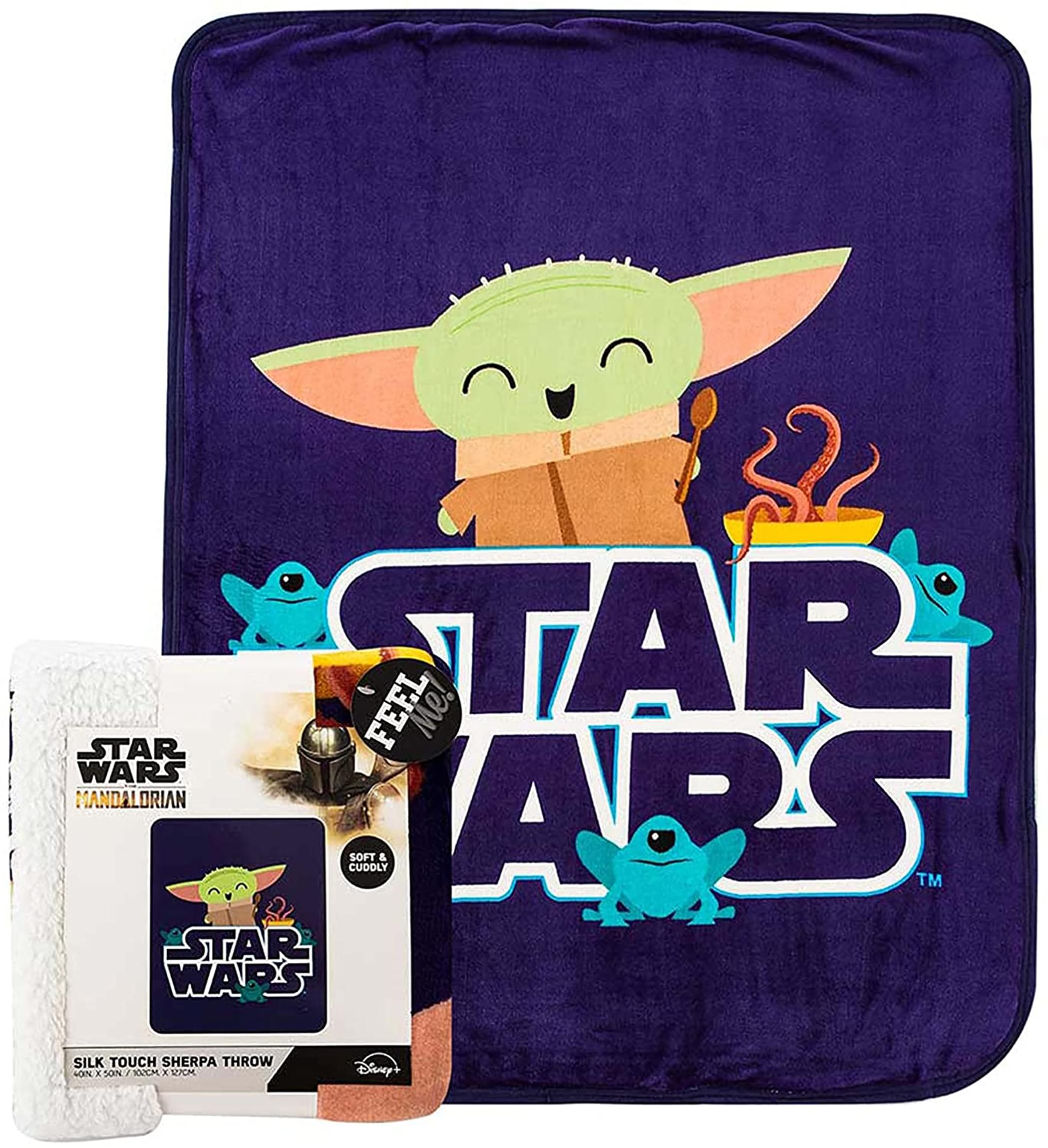 Star Wars The Child 'Snack Is the Way' 40 x 50 Inch Silk Touch Sherpa Throw Blanket