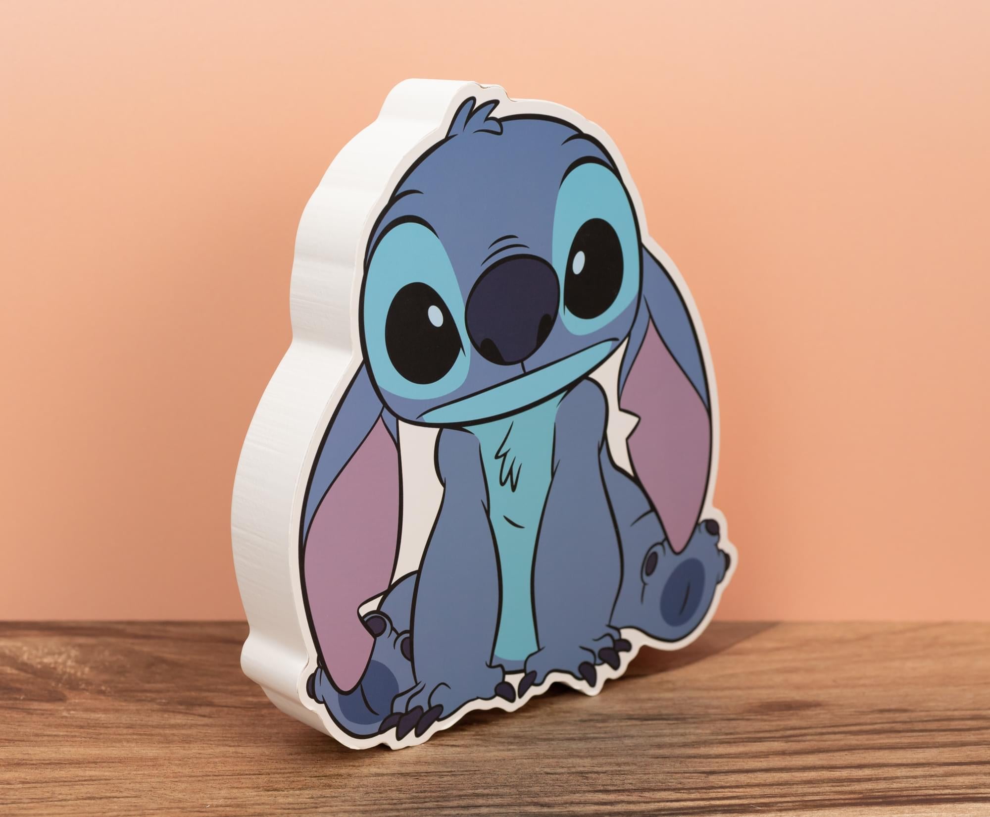 Enchanting Disney Lilo & Stitch Die-Cut Wooden Wall Art - 7x8 Inches
