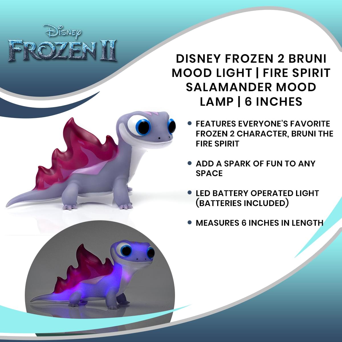 Enchanting Disney Frozen 2 Bruni Mood Light - 6 Inches of Frozen Magic