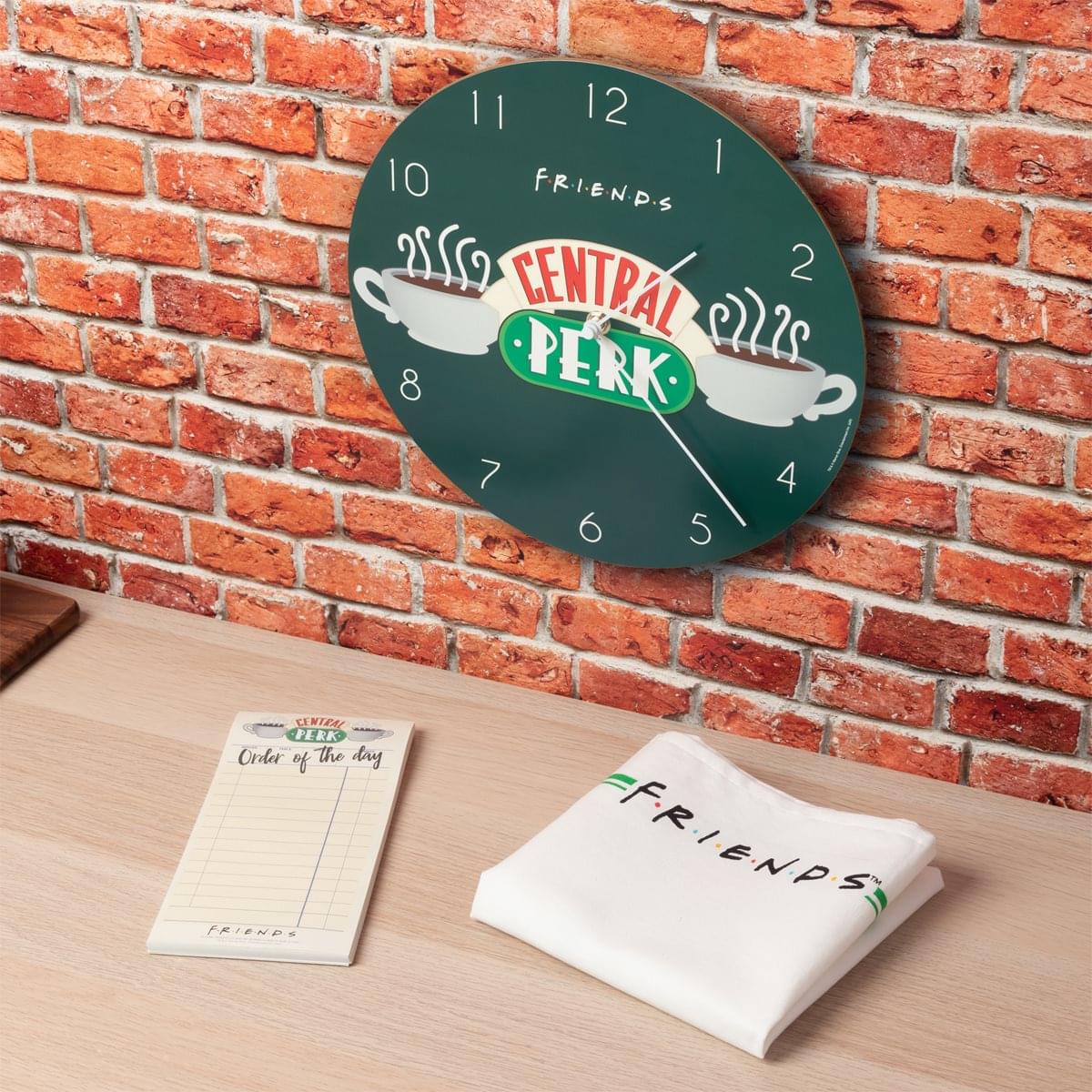 Friends TV Show-Inspired 3-Piece Kitchen Set: Clock, Tea Towel, & Magnetic To-Do List - A Must-Have for Fans!