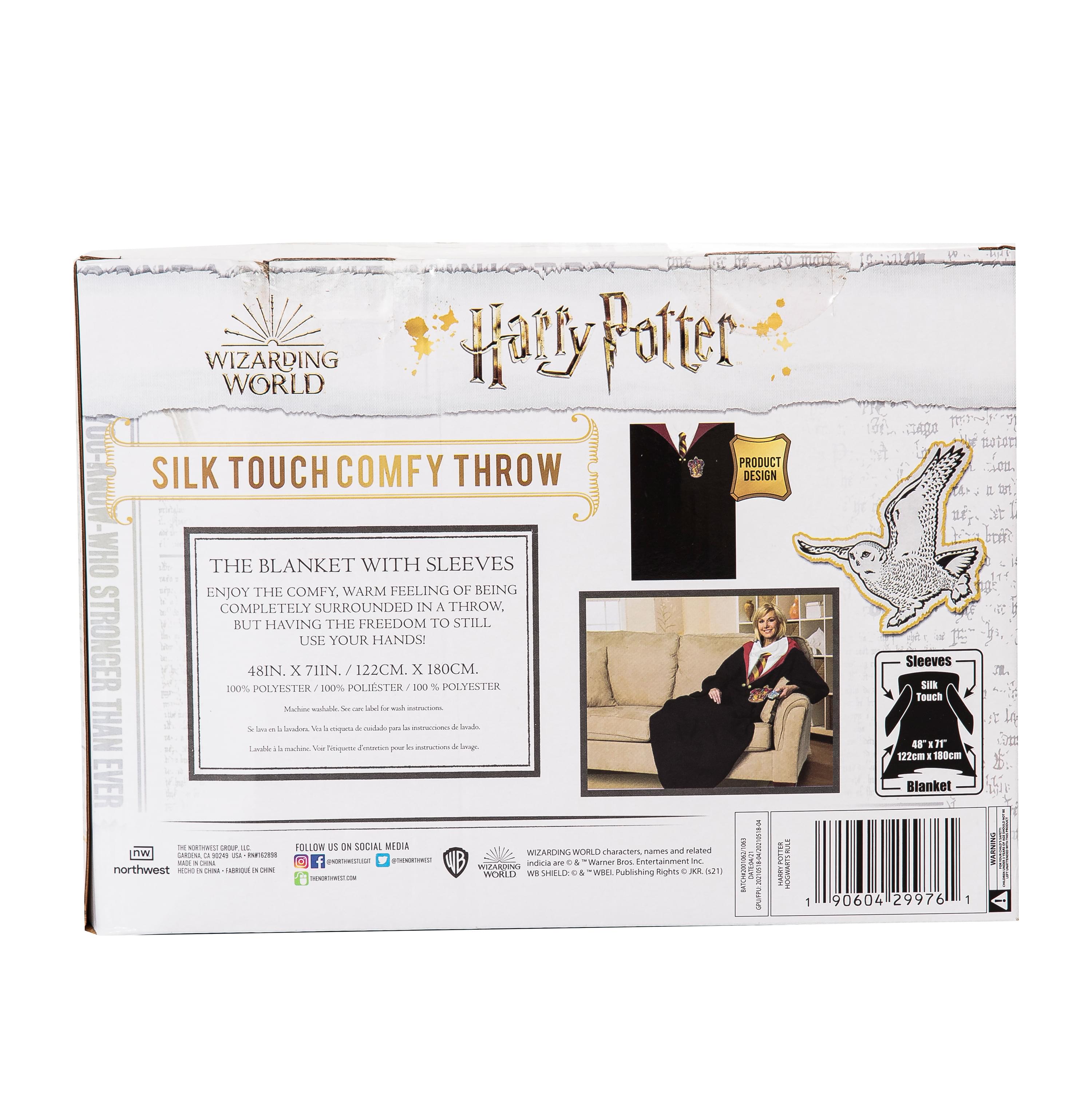 Cozy Harry Potter Hogwarts Rules Adult Silk Touch Throw with Sleeves