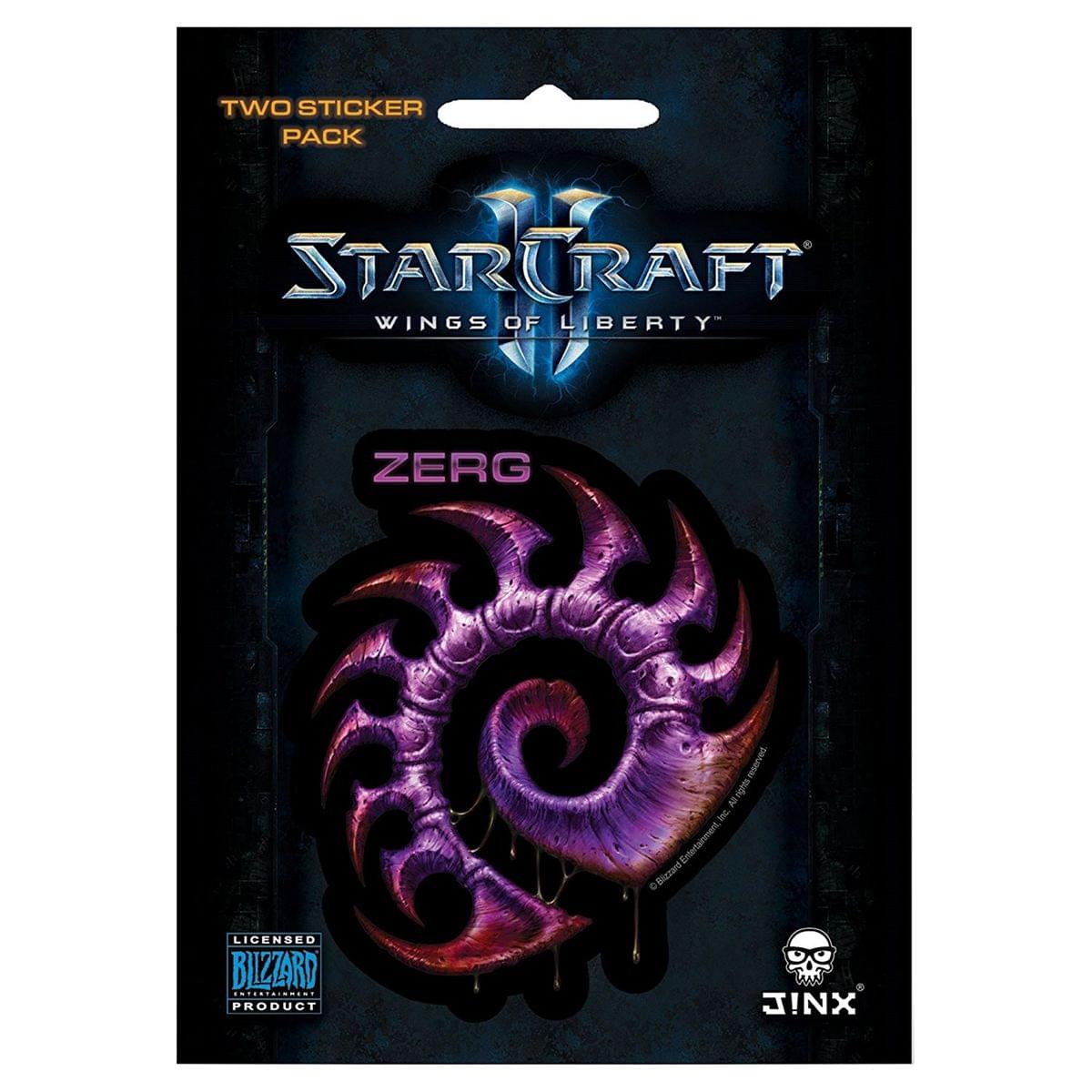 Epic StarCraft II: Heart of the Swarm Multi-size Zerg Purple Stickers 2-Pack - Show Your Love Now!