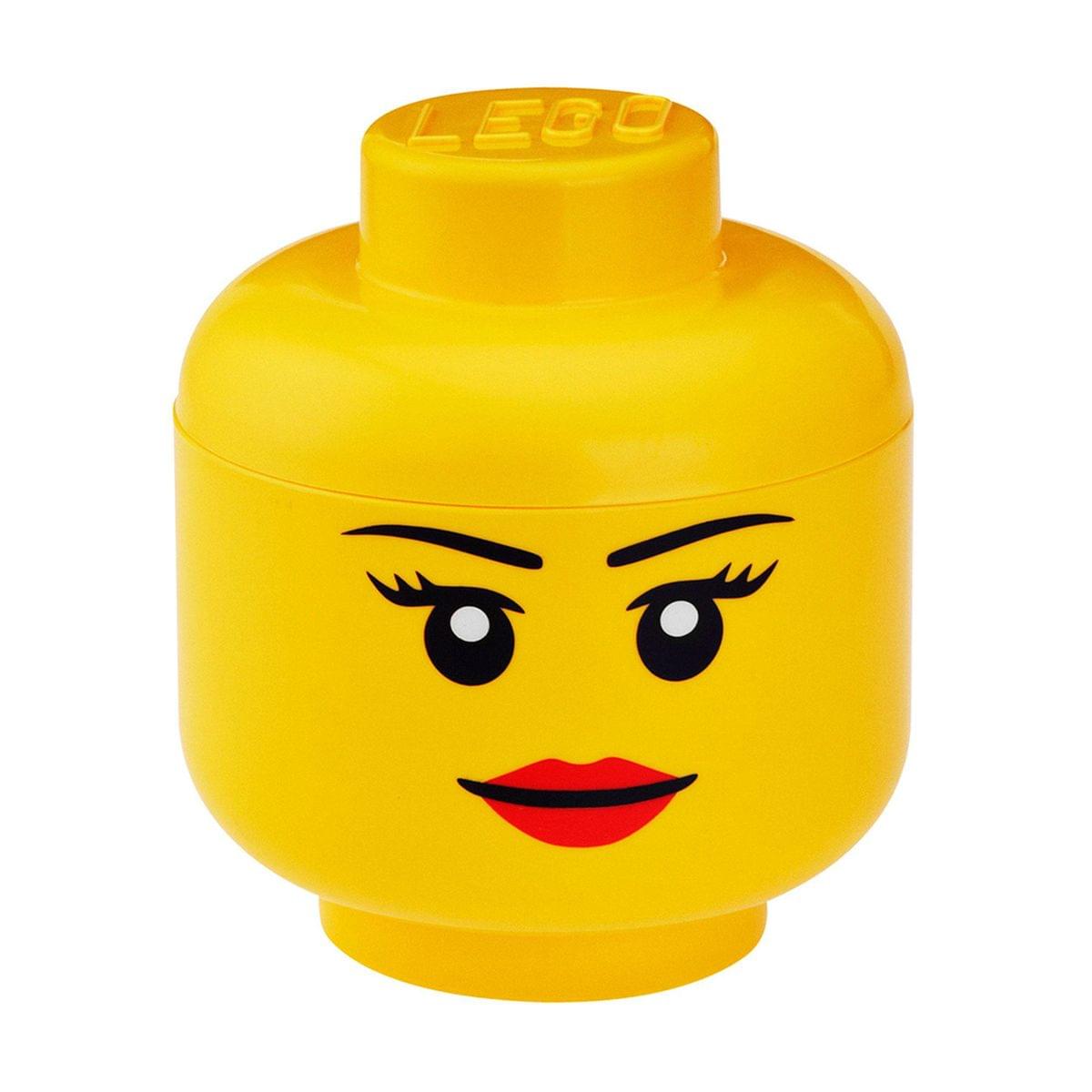 Adorable LEGO Girl Head-Shaped Large Storage Container