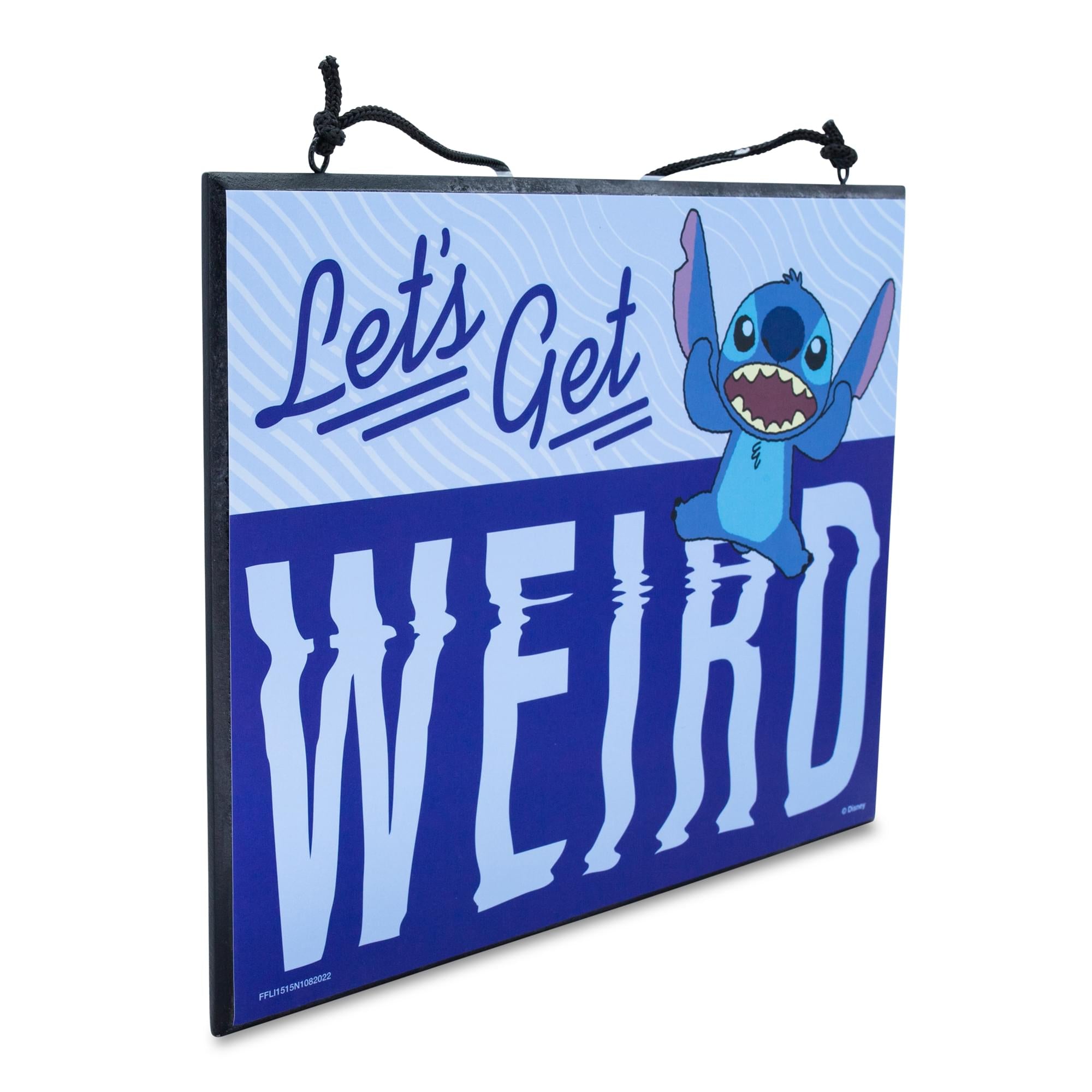 Disney Lilo & Stitch: Let's Get Weird Reversible Wall Hanging Sign - Out-of-this-World Decor!