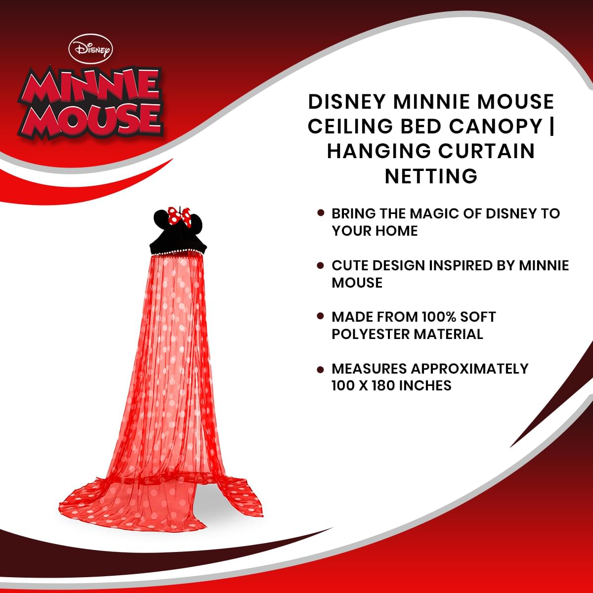 Enchanting Disney Minnie Mouse Ceiling Bed Canopy