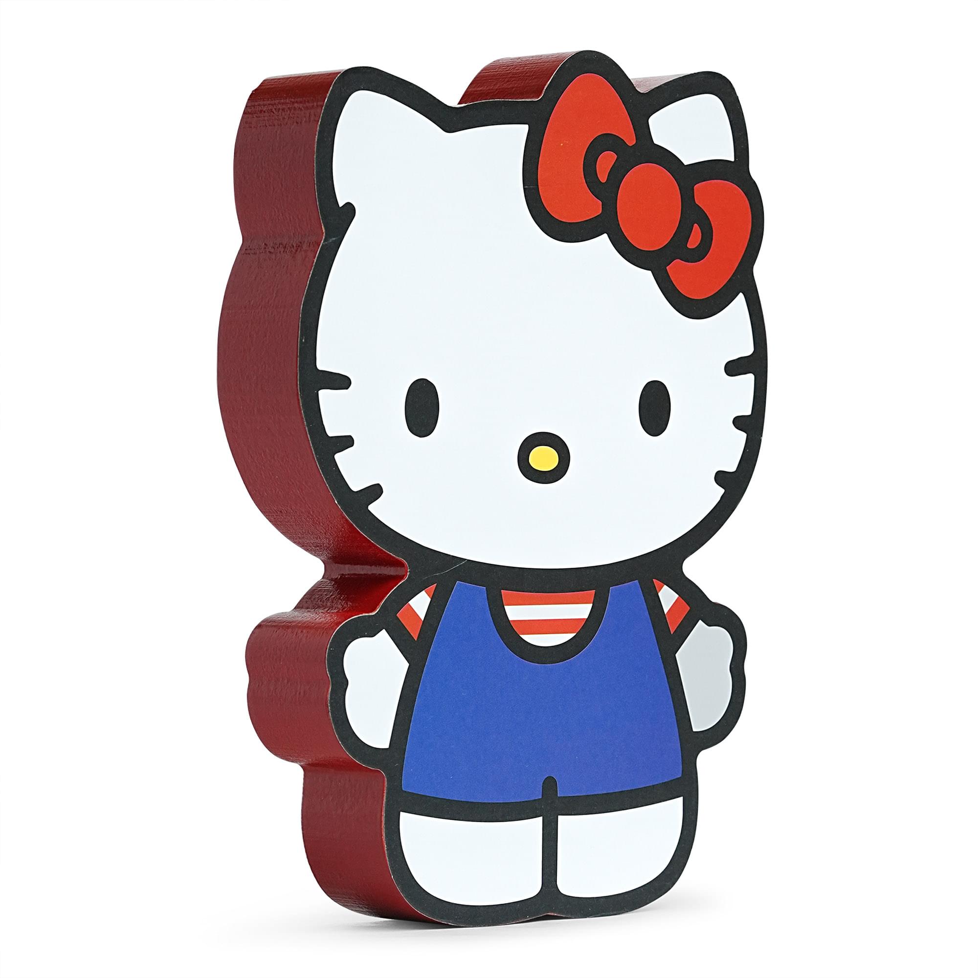 Sanrio Hello Kitty 8x6 Inch Classic Die-Cut Wooden Wall Art Sign - Add a Pop of Playful Charm to Your Space!