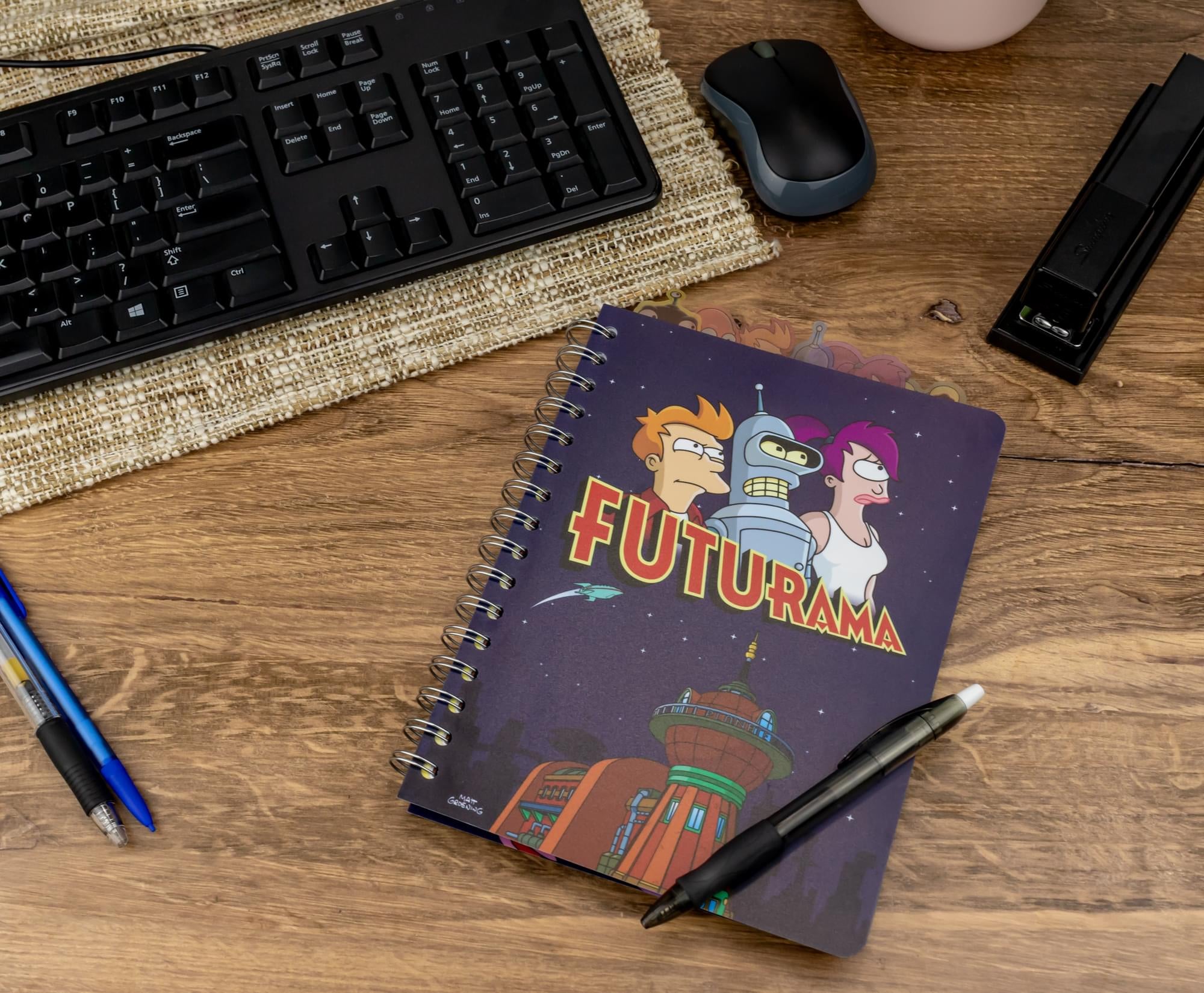 Futurama-Inspired 6-Tab Spiral Notebook - 5 x 8 Inches