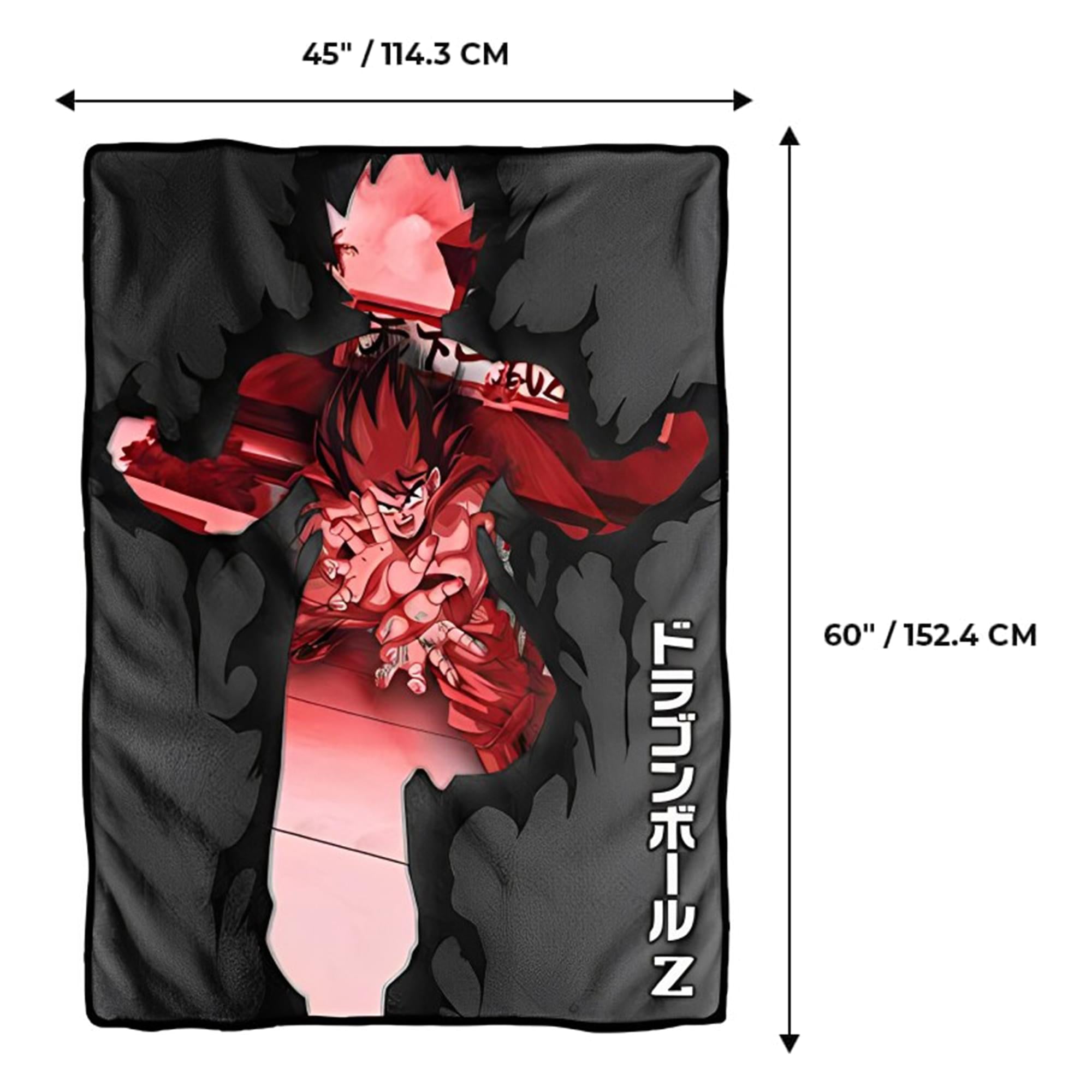 Epic Goku-Inspired 45 x 60 Inch Fleece Throw Blanket - Warm Up Your World!