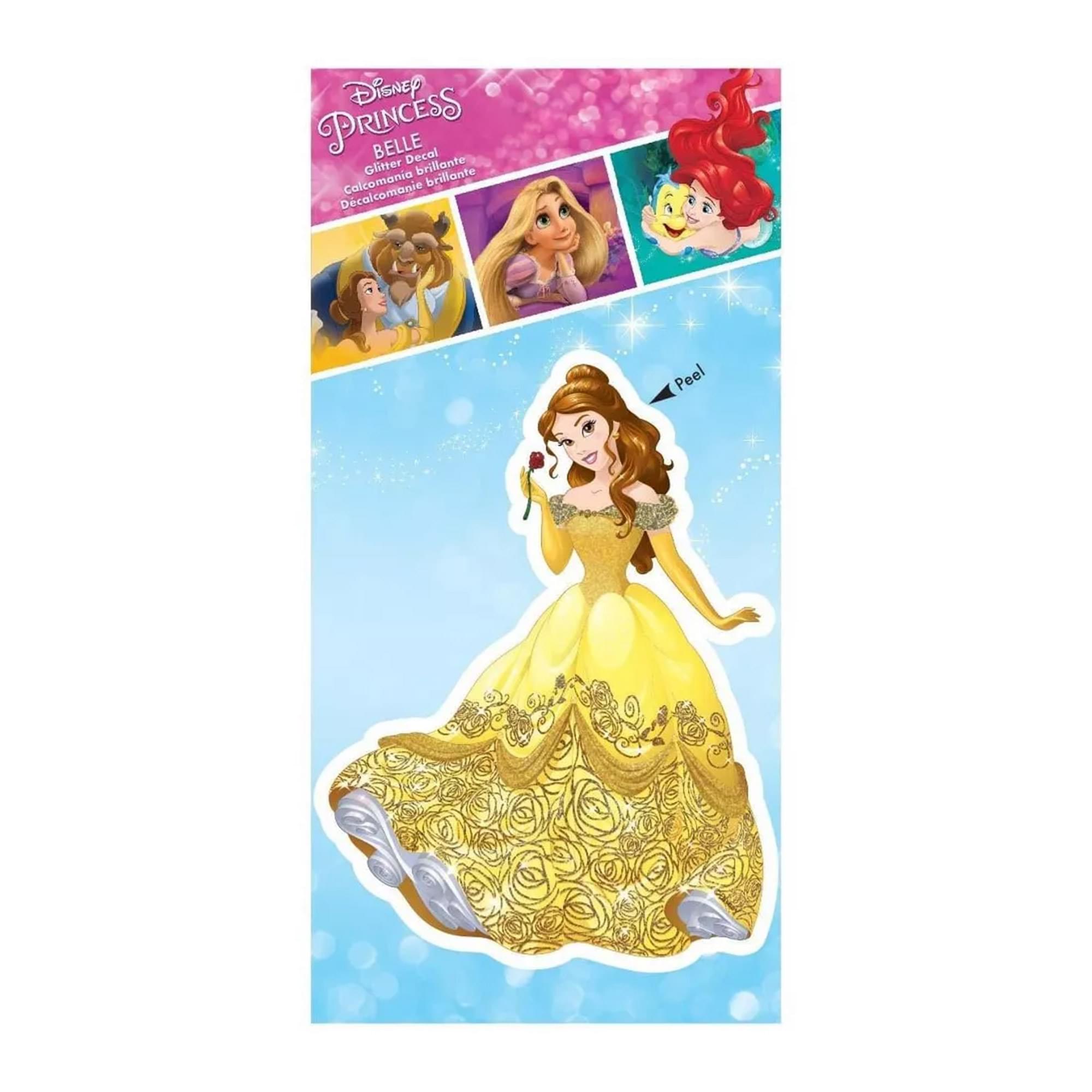 Enchanting Disney Princess Belle 4 x 8 Inch Glitter Decal