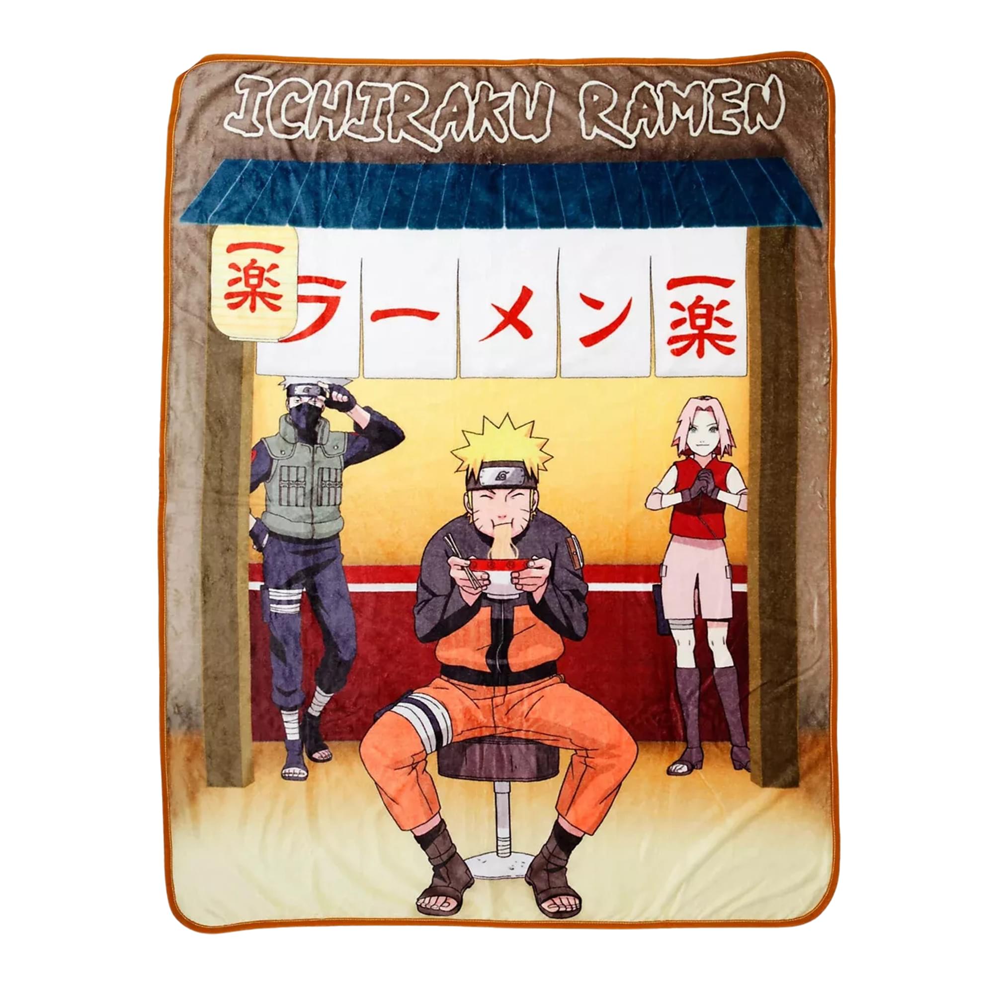 Cozy Naruto-Inspired Fleece Throw Blanket - Perfect for Ramen Lovers