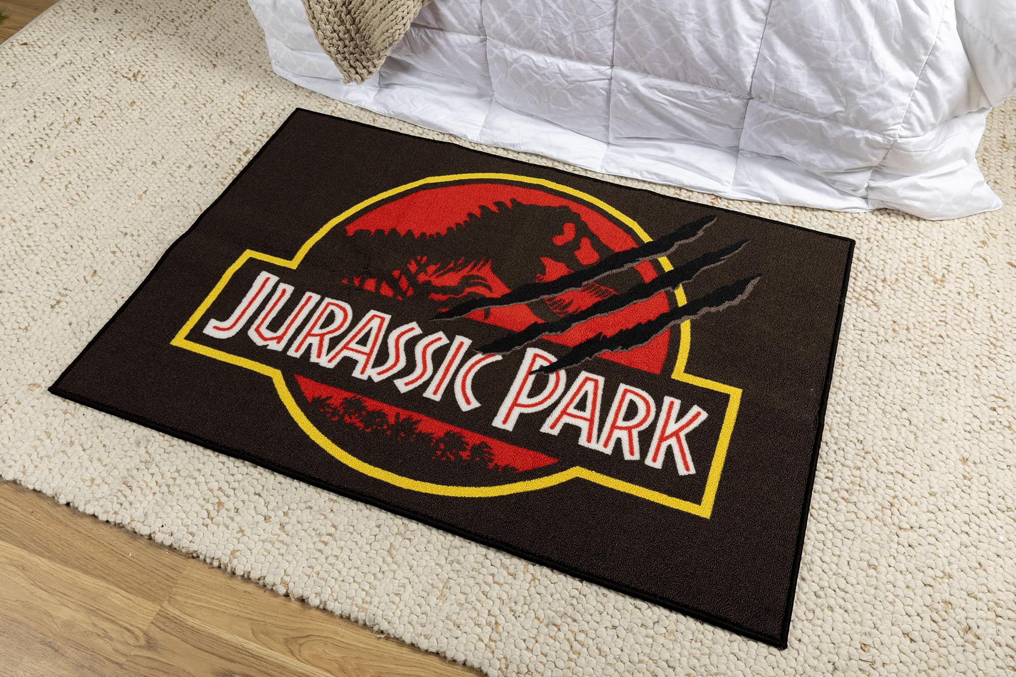 Roar into Style: Jurassic Park Logo Area Rug - 52 x 36 Inches