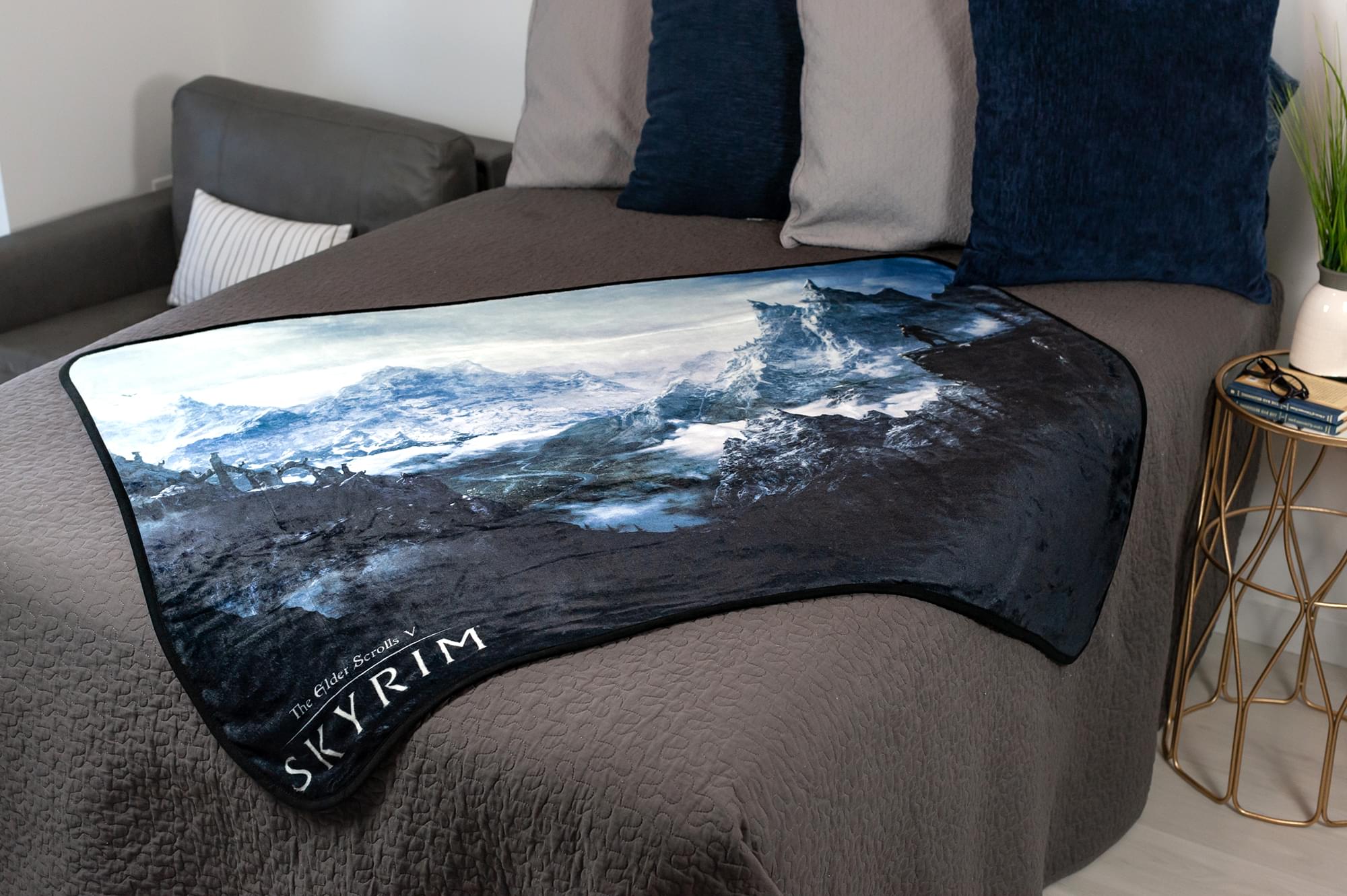 Skyrim Video Game Fleece Throw Blanket - 60 x 45 Inches