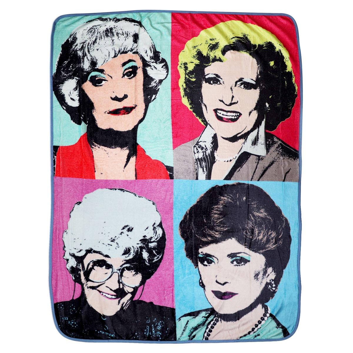 Golden Girls Warhol-Inspired Ultra-Soft Fleece Blanket | 45x60