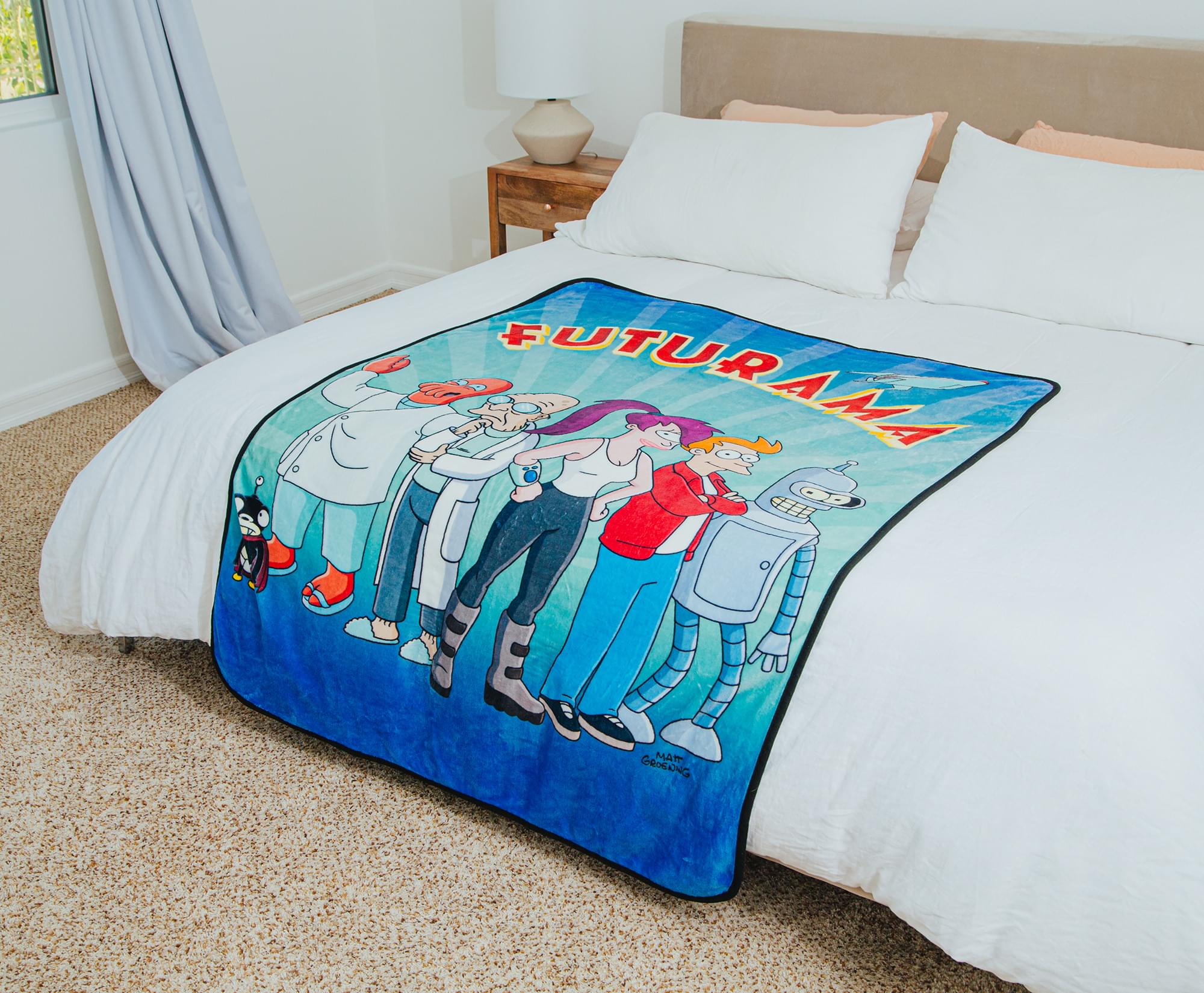 Futurama Planet Express Crew Soft Fleece Throw - 45x60 Inches