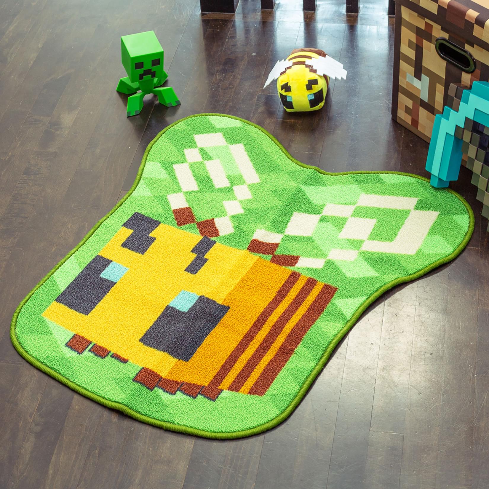 Bee-tastic Minecraft Accent Rug - 31 x 29 Inches