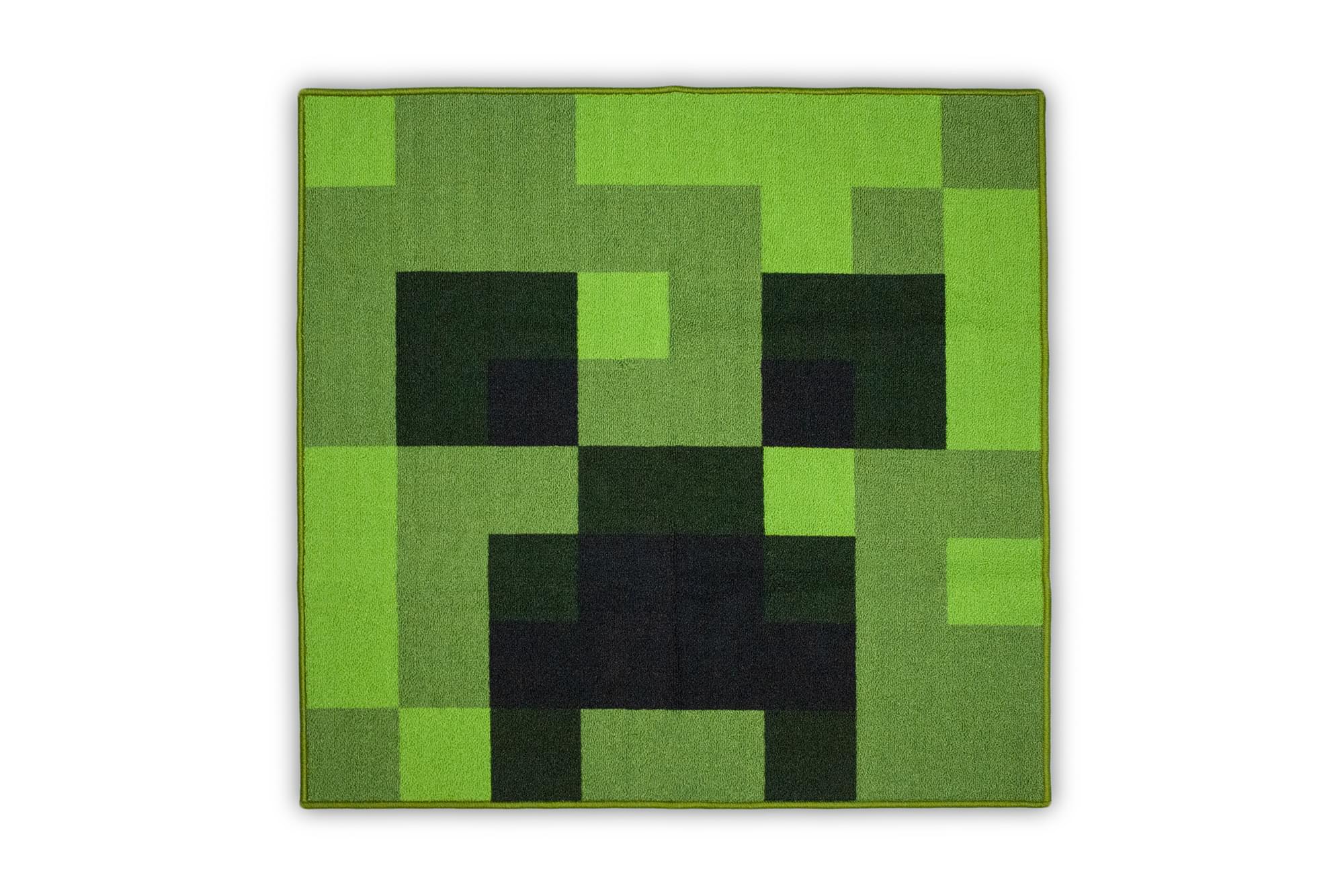 Explosive Minecraft Creeper 39-Inch Square Area Rug