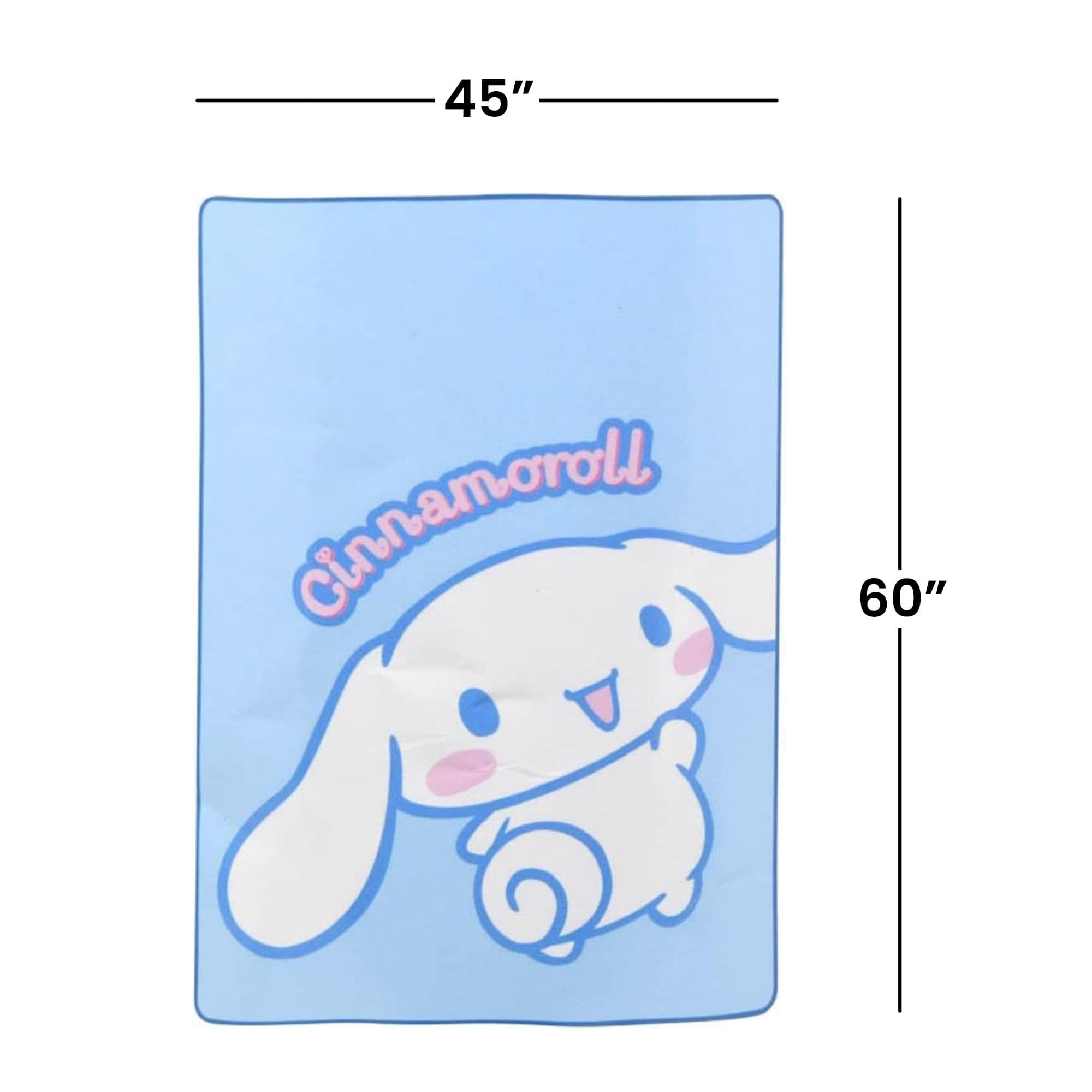 Cozy Up with Sanrio's Adorable Cinnamoroll Fleece Throw Blanket