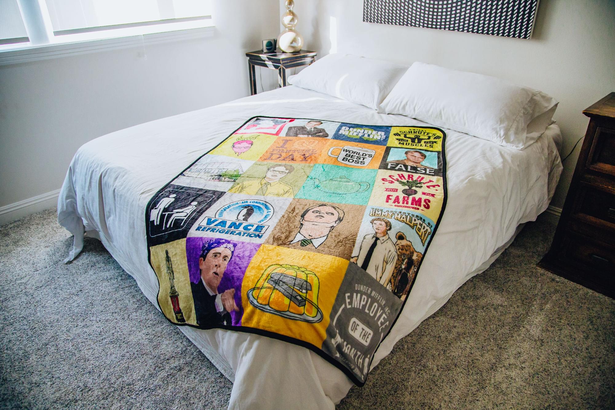 The Office Sticker Bomb Cozy Fleece Throw Blanket - 45 x 60 Inches