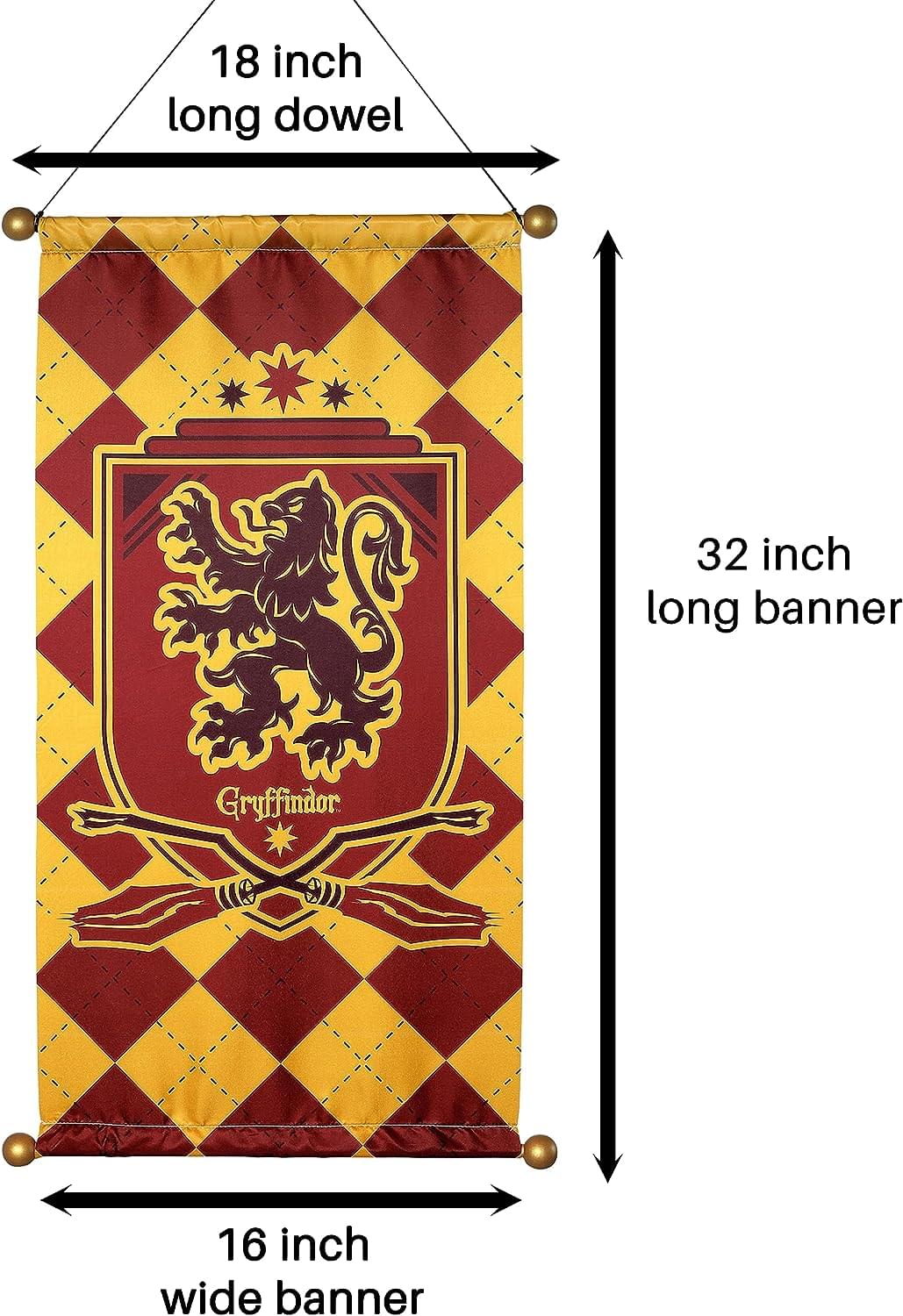 Officially Licensed HP Gryffindor House Banner - 30x18