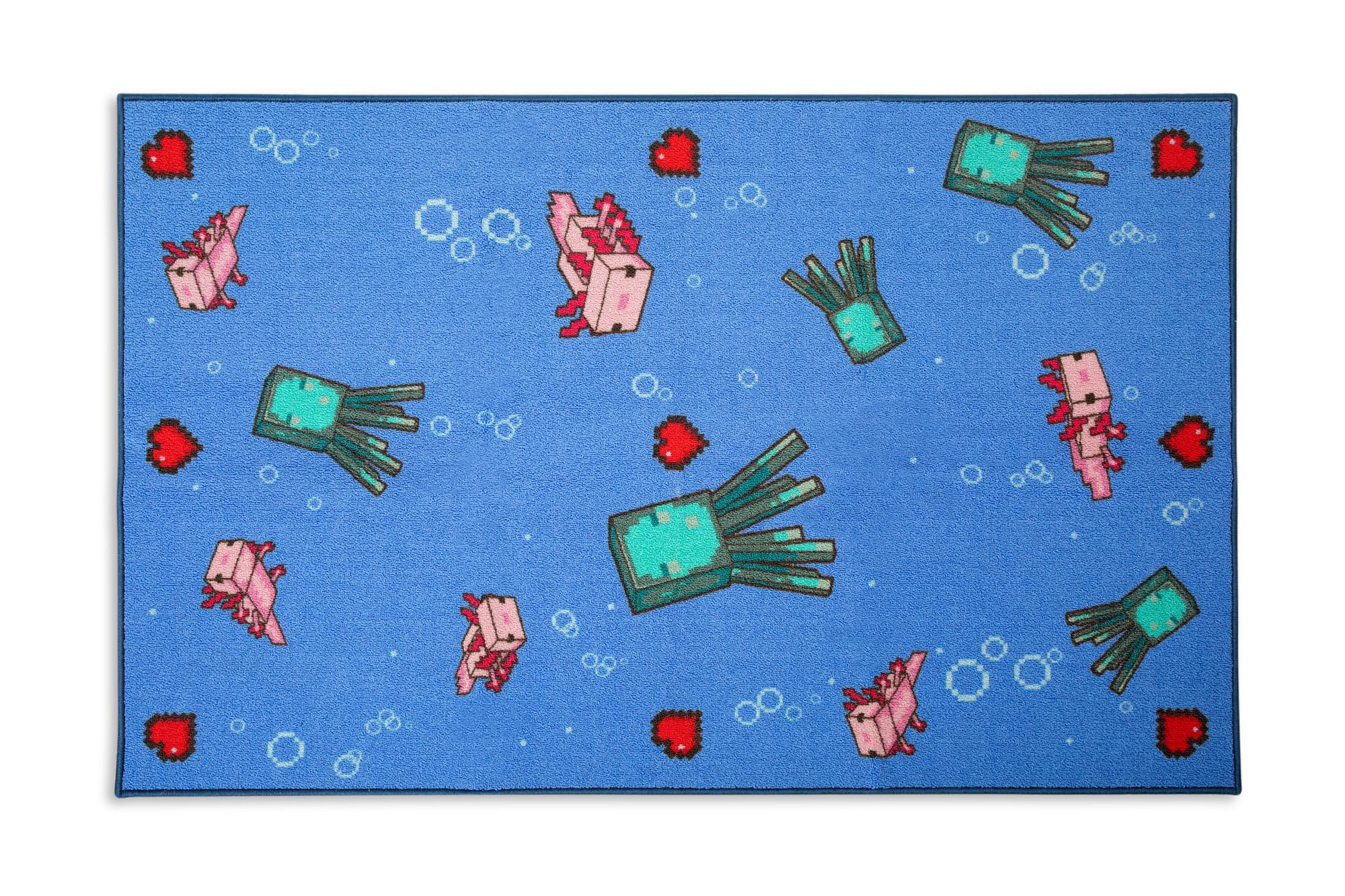 Dive into Minecraft: 60 x 39 Inches Underwater Printed Area Rug